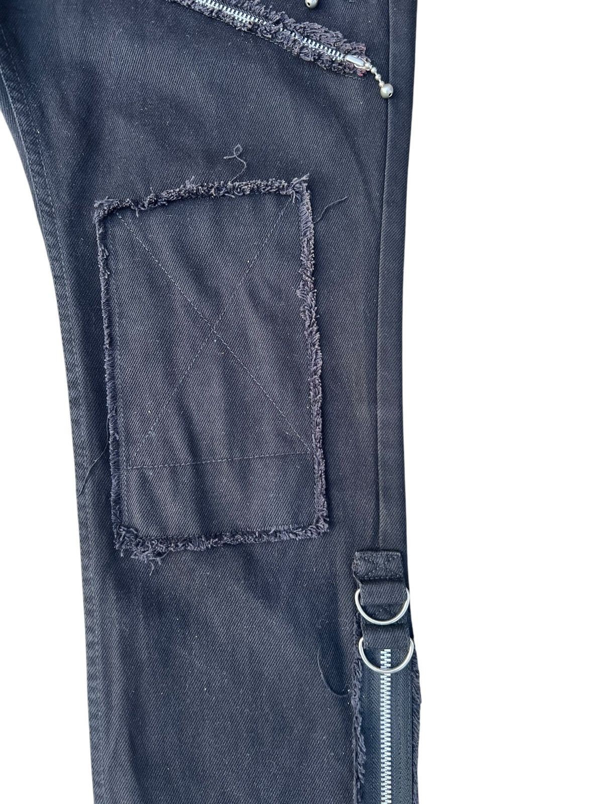 Japanese Brand Vintage King Mob Japan Black Denim Bondage Trouser Jeans Size US 32 / EU 48 - 12 Thumbnail
