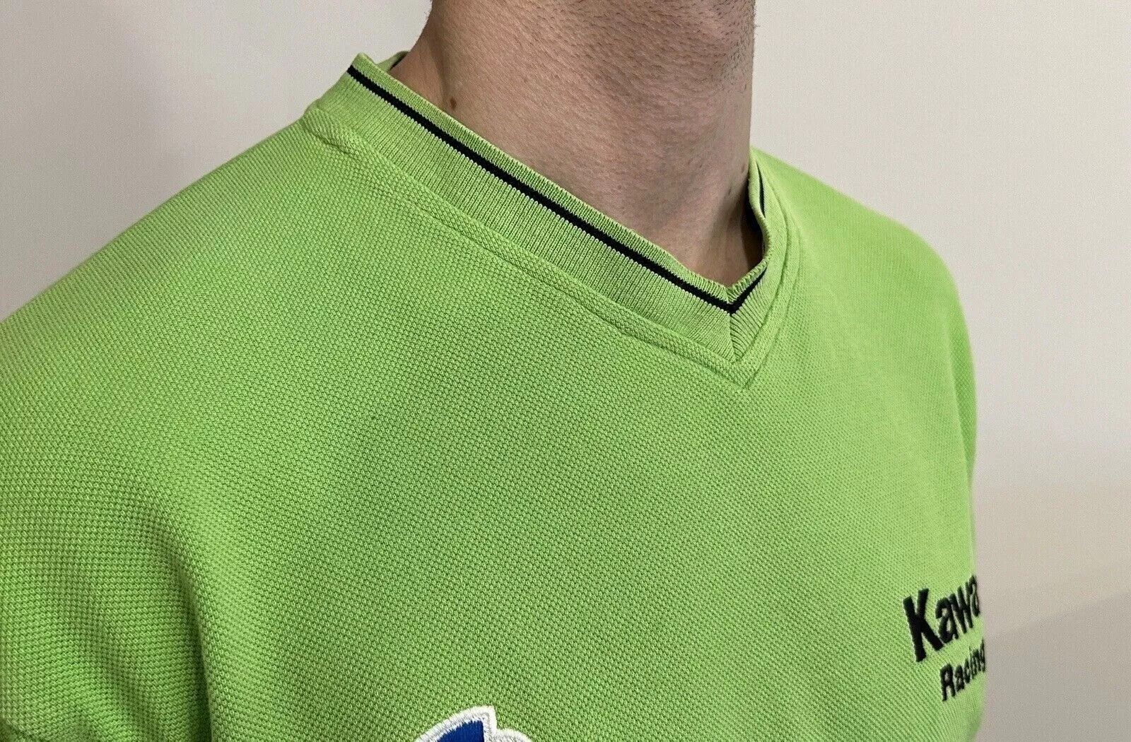 Vintage VINTAGE KAWASAKI RACING TEAM ECKL MOTO SHIRT FUCHS MENS S Size US S / EU 44-46 / 1 - 12 Thumbnail