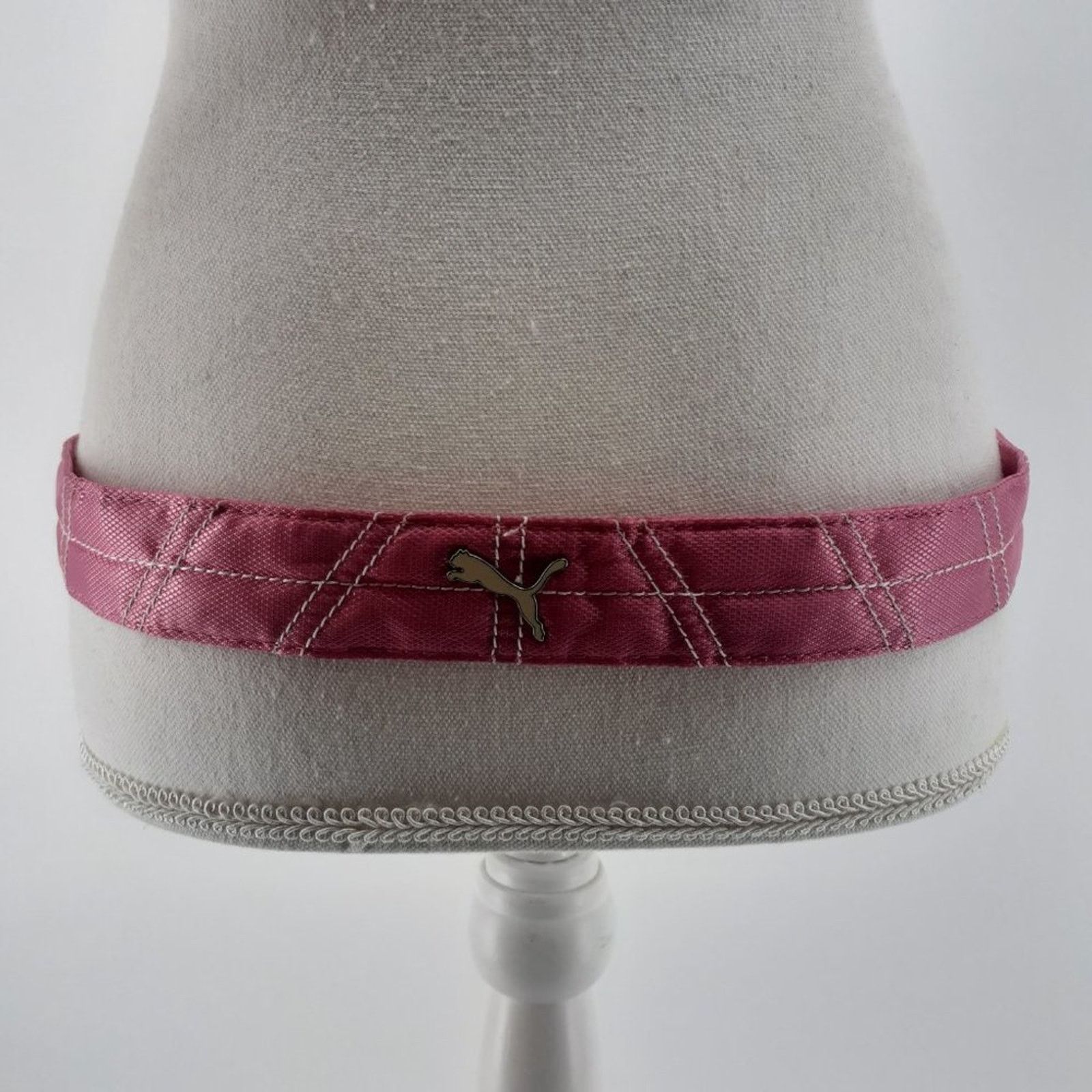 Puma Puma women's Pink Quilted Athletic Belt Silver Tone M L Size ONE SIZE - 10 Thumbnail