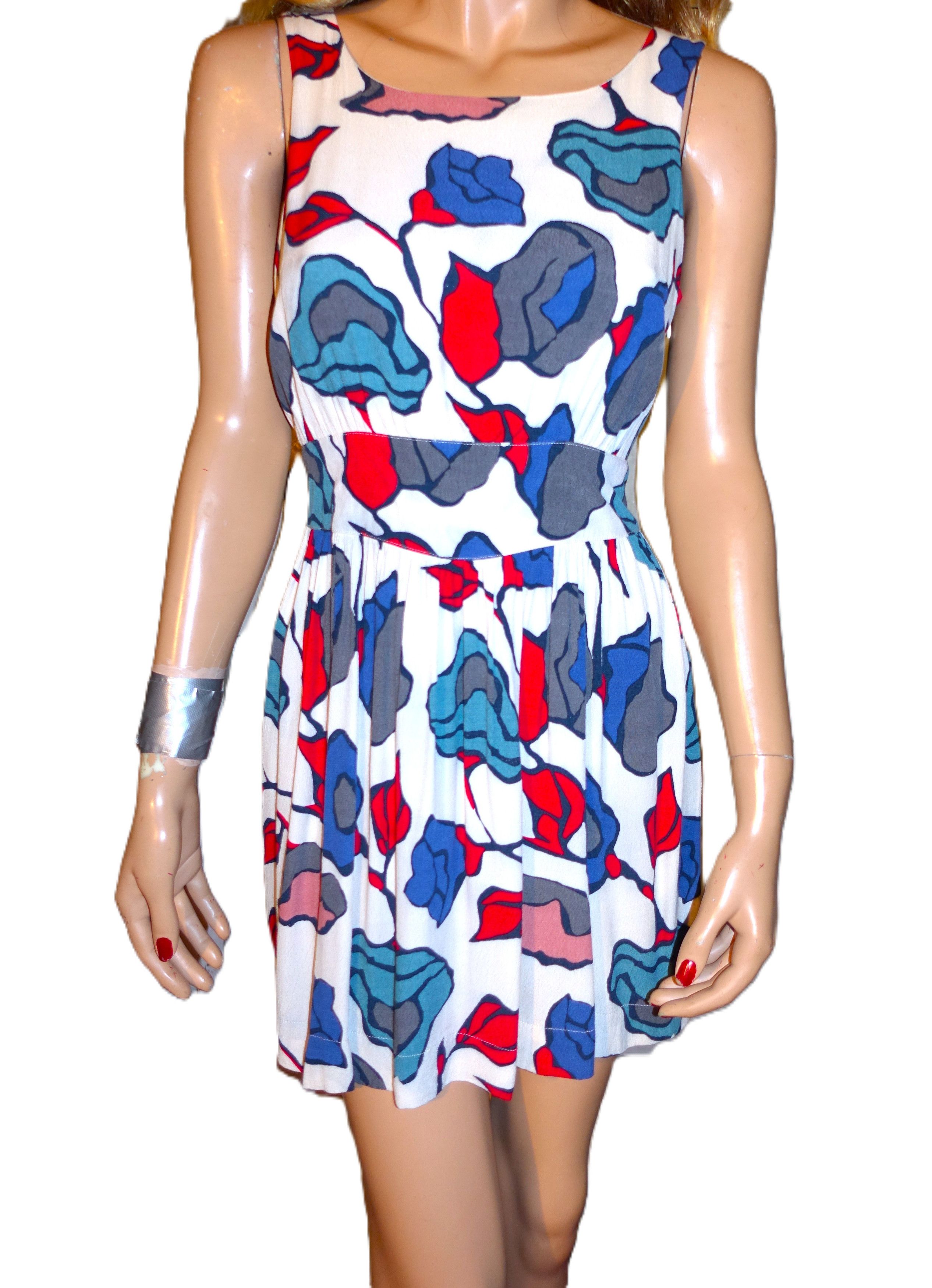 Other Cooperative Red Blue Floral Boho Dress 6 Size M / US 6-8 / IT 42-44 - 1 Thumbnail