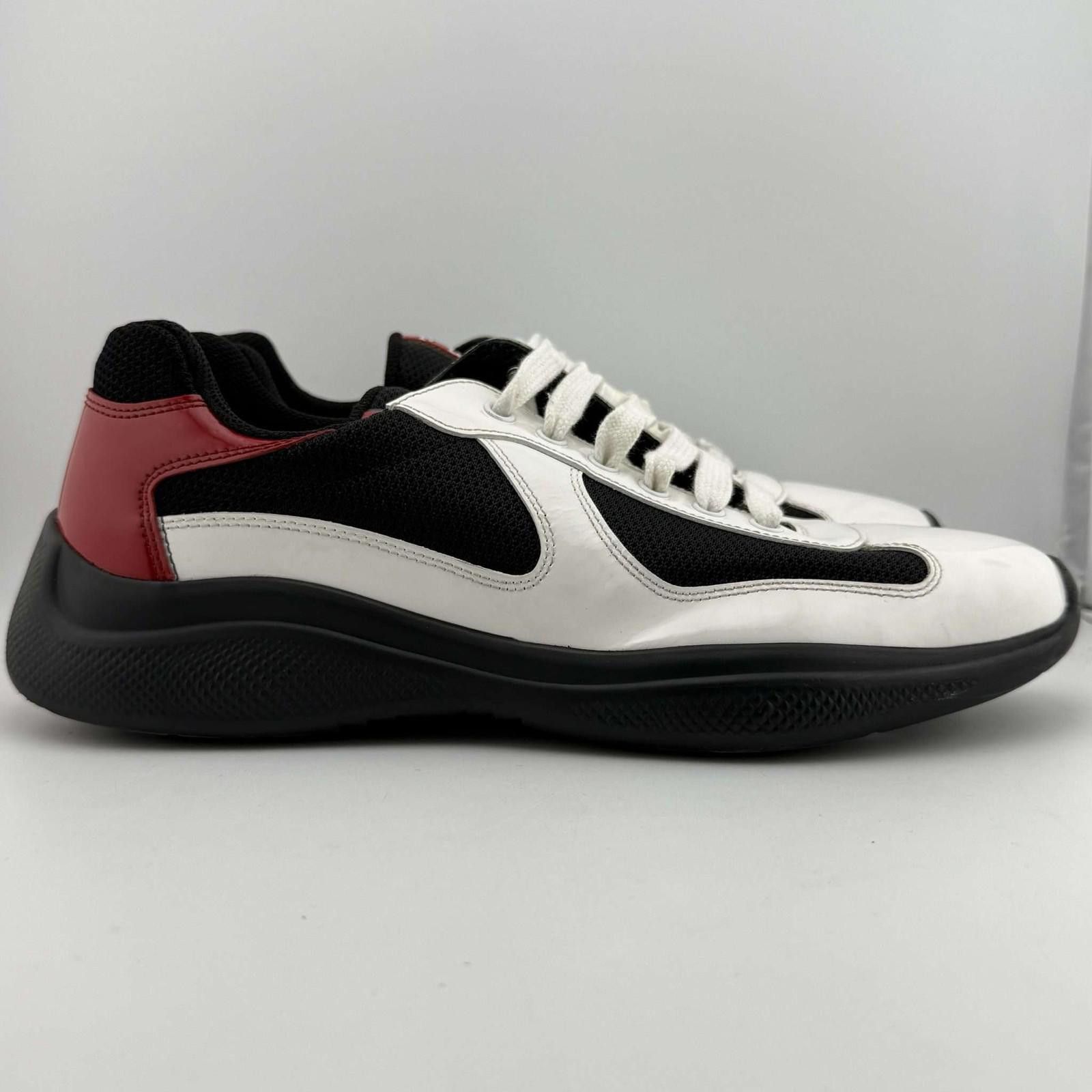 Prada Prada American Cup White Sneakers UK 7 Used with Box Size US 8 / EU 41 - 4 Thumbnail