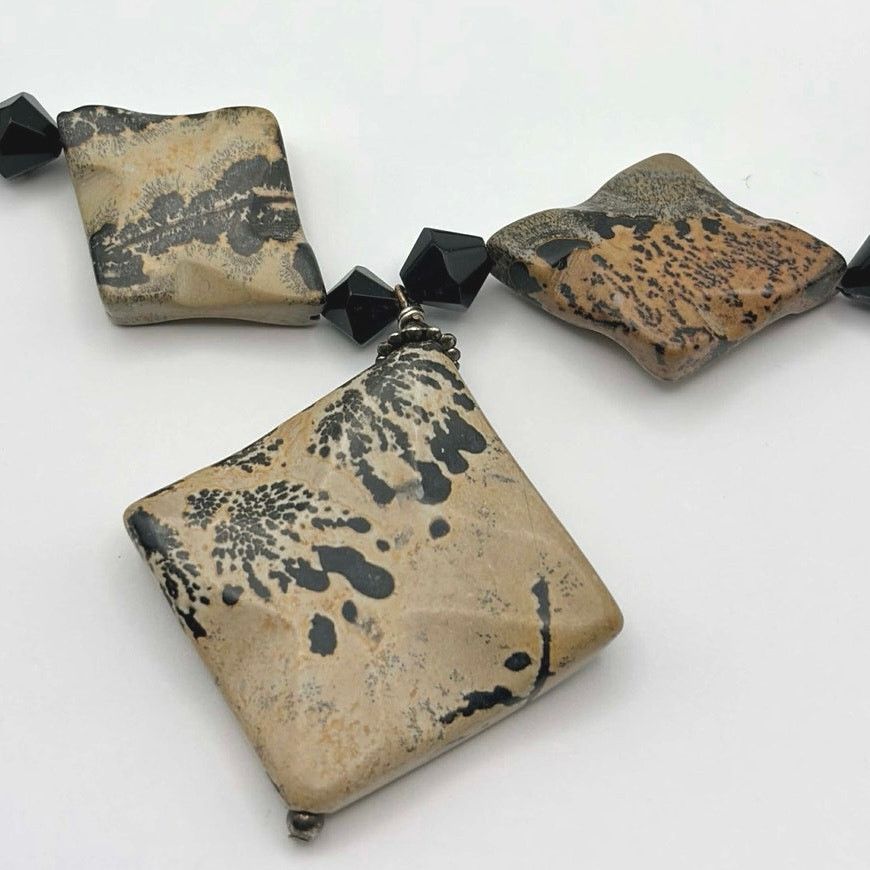 Other Tan & Black Jasper Stone Necklace Size ONE SIZE - 3 Thumbnail
