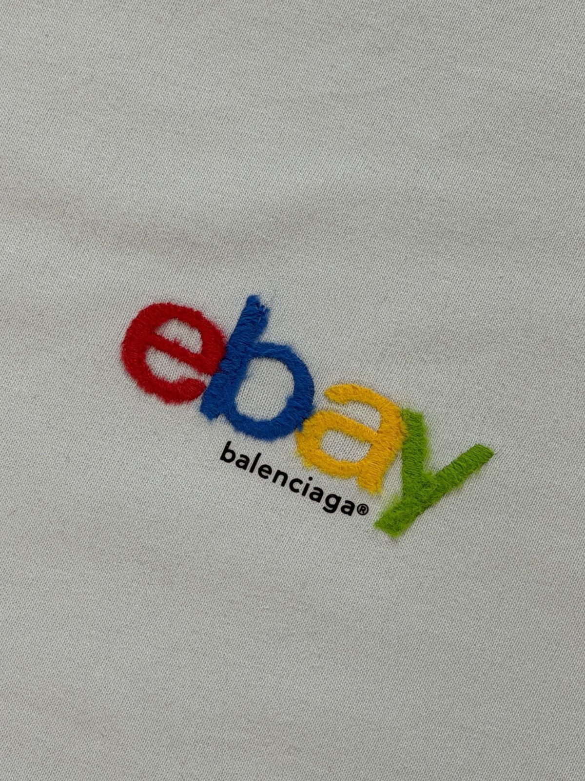 Balenciaga Balenciaga Ebay Embroidery Oversized Beige Tee Shirt Size US M / EU 48-50 / 2 - 5 Thumbnail