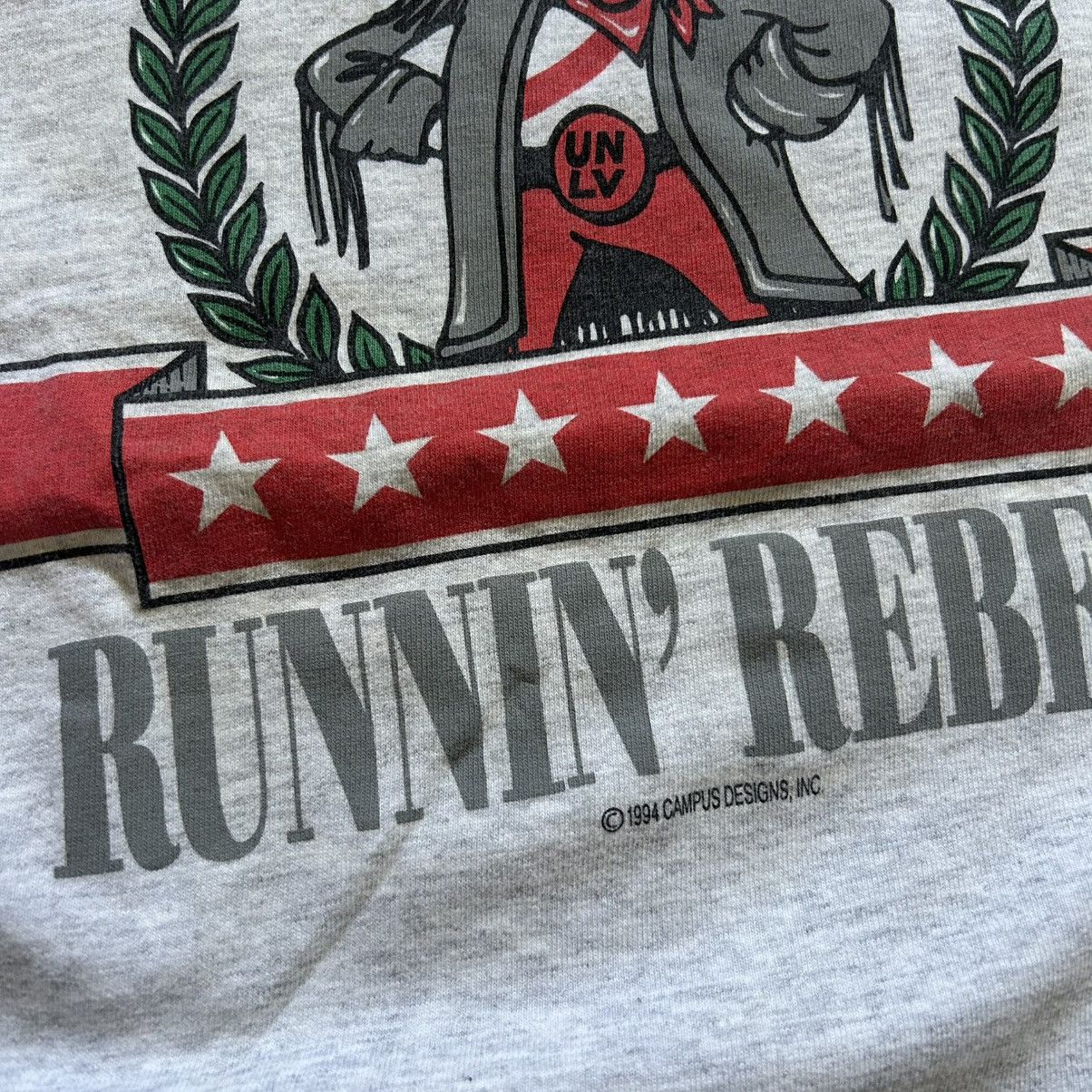 Vintage just for feet UNLV Runnin’ Rebels heather ash single stitch Size US XL / EU 56 / 4 - 5 Thumbnail