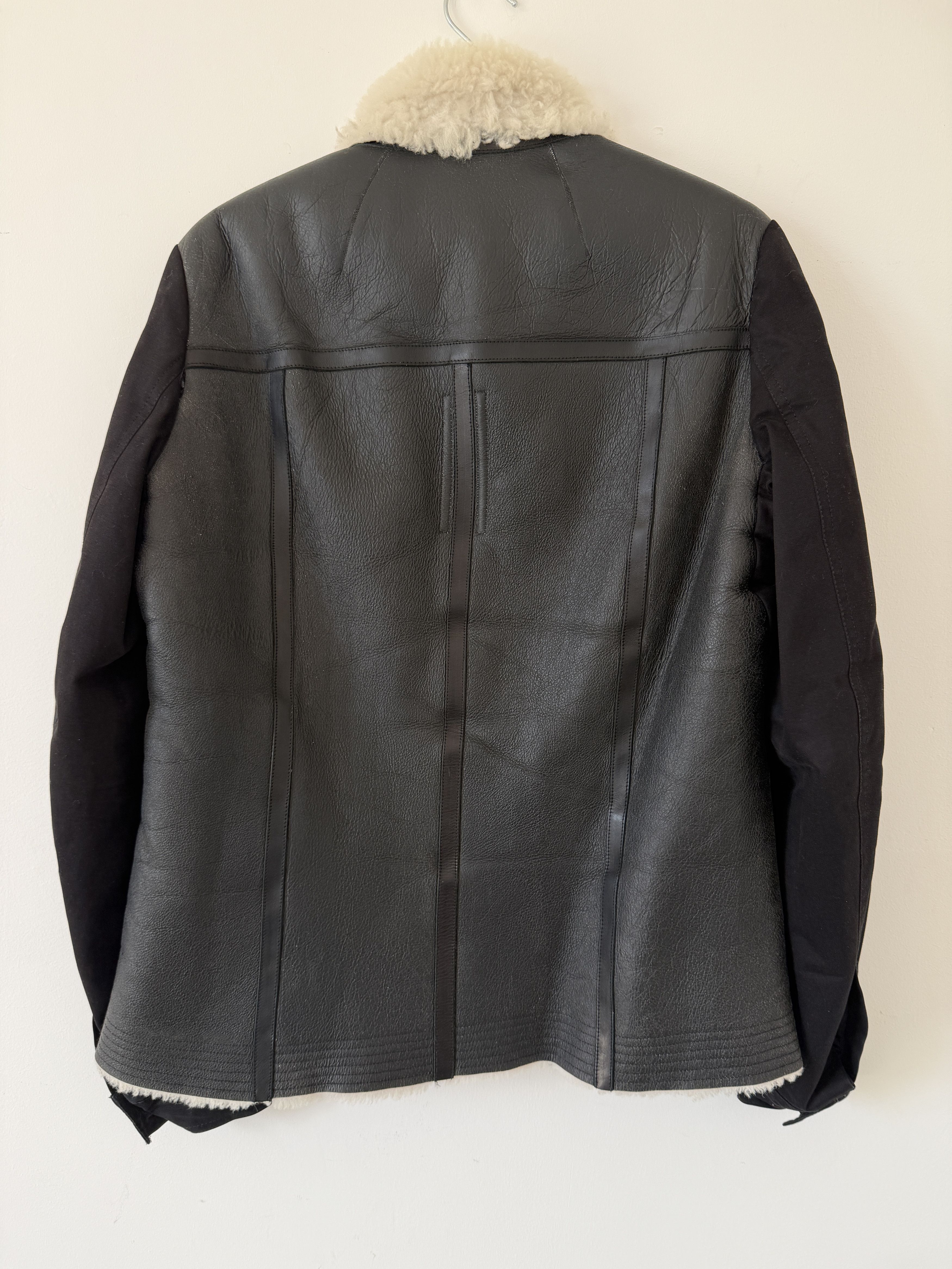 Rick Owens Drkshdw Rick Owens DRKSHDW Sliced Worker Shearling Jacket Black Size US S / EU 44-46 / 1 - 6 Thumbnail