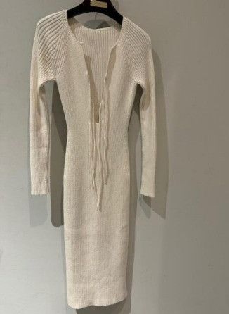 Tom Ford o1w1db10225 ACK337 Midi Dress in White Size L / US 10 / IT 46 - 1 Preview