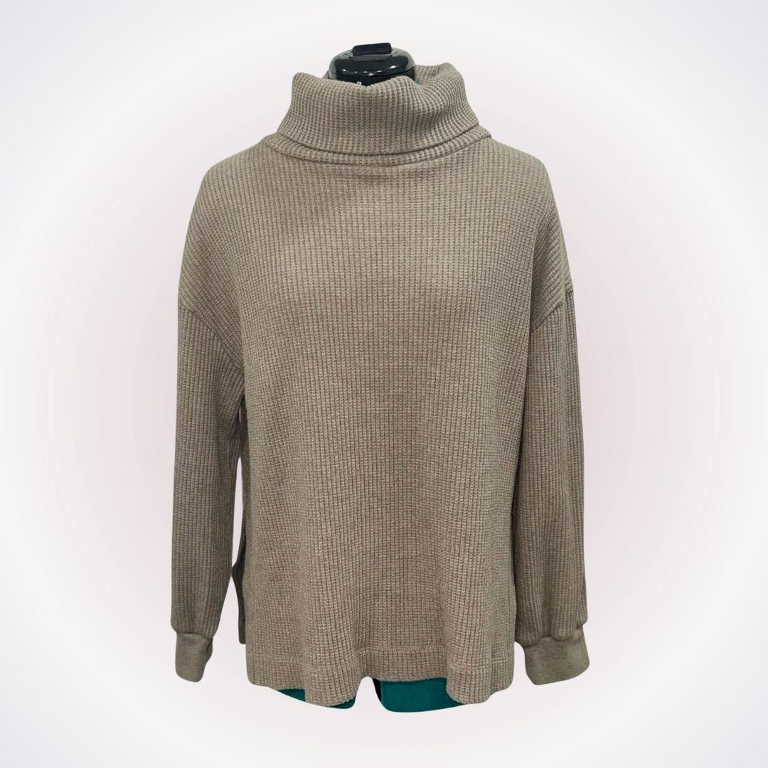 Gap Gap Brown Waffle-Knit Turtleneck Sweater | Sz S Size S / US 4 / IT 40 - 1 Thumbnail