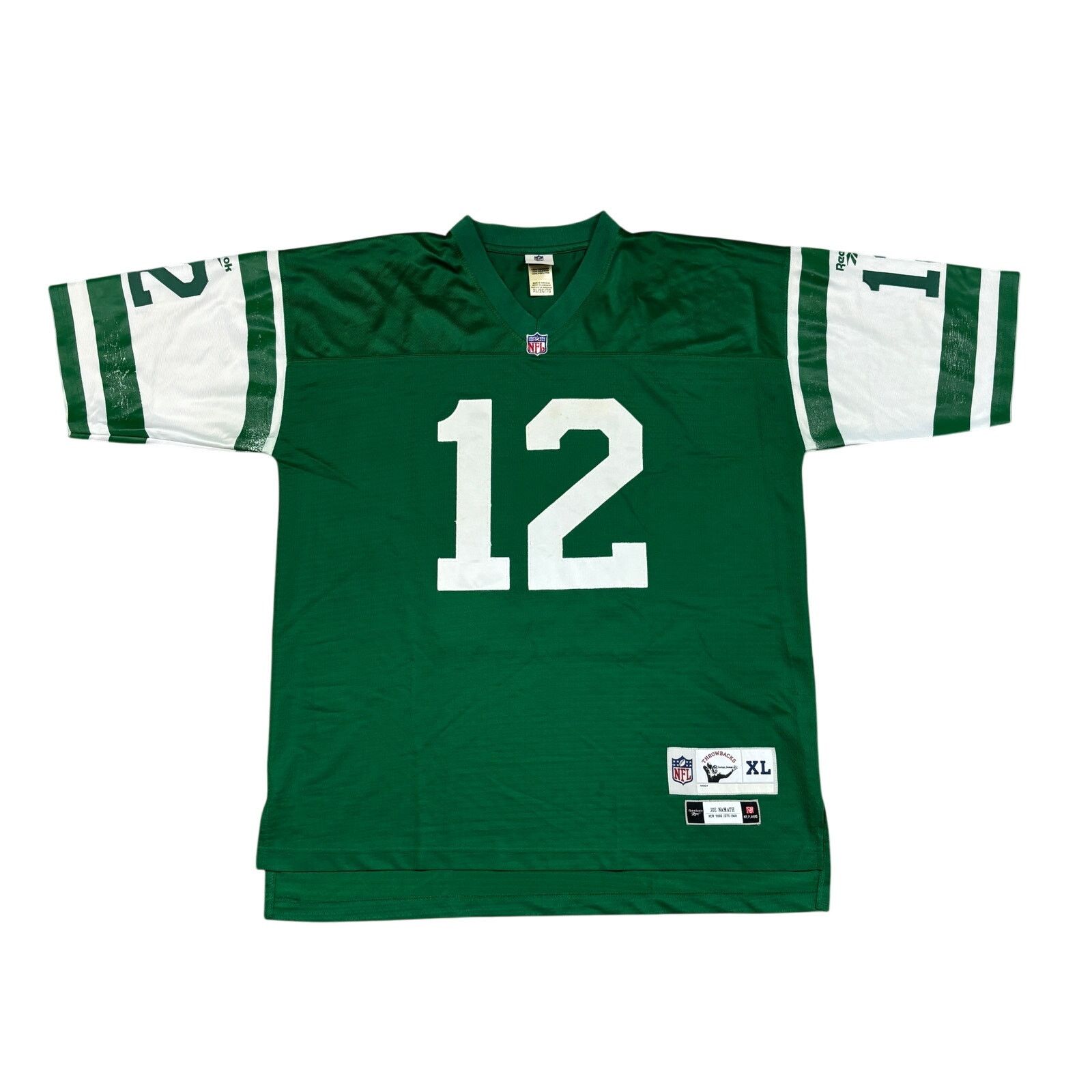 NFL × Reebok NFL Reebok Throwbacks 1968 NY Jets Joe Namath #12 Jersey XL Size US XL / EU 56 / 4 - 1 Thumbnail