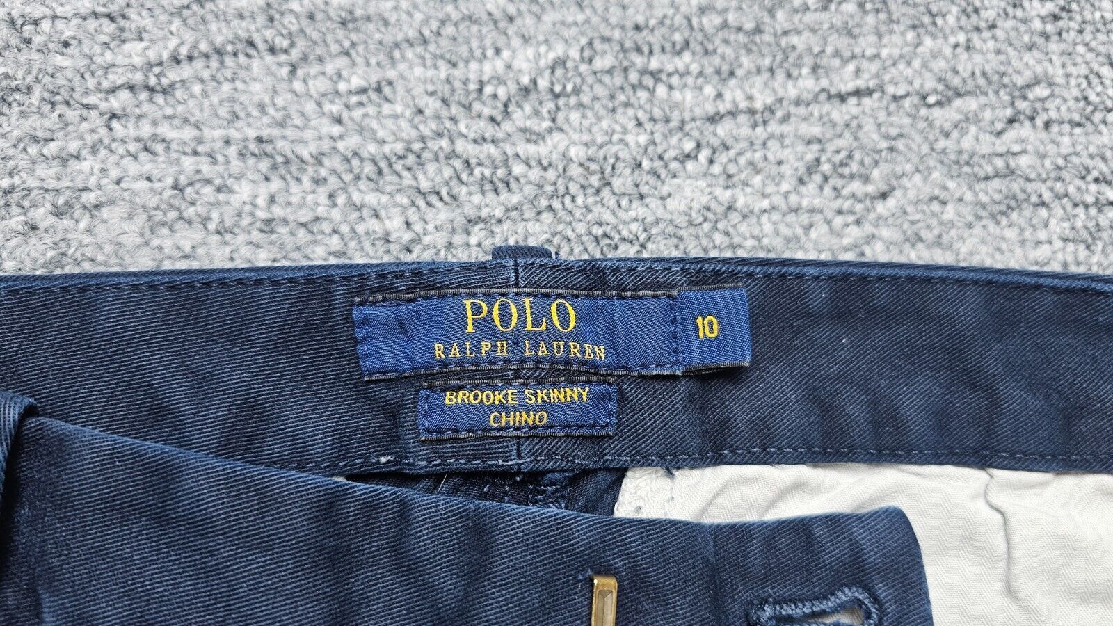 Polo Ralph Lauren Polo Ralph Lauren Brooke Skinny Chino Pants Navy Blue 10 Size 33" - 5 Thumbnail