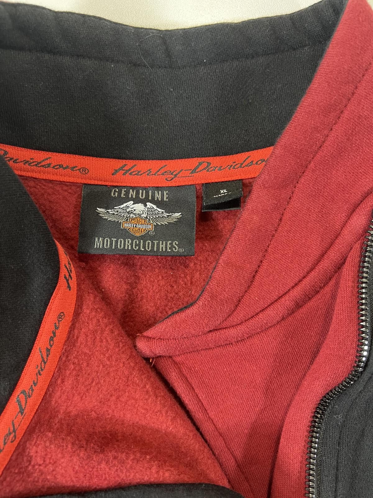 Harley Davidson Harley-Davidson Red and Black Zip-Up Sweatshirt women’s XL Size XL / US 12-14 / IT 48-50 - 5 Thumbnail