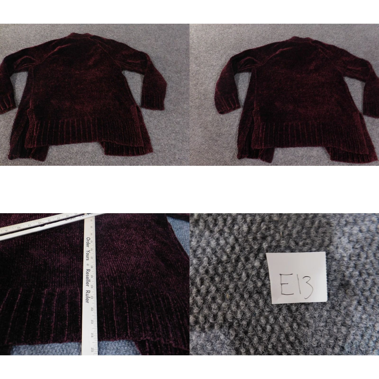 Loft LOFT Cardigan Sweater Purple Petite Medium Womens Mock Neck Long Sleeve Open Button Knit Polyester Regular 3-Button Size M / US 6-8 / IT 42-44 - 8 Thumbnail