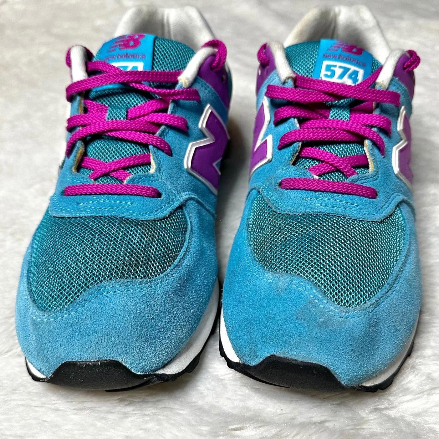 New Balance New Balance 574 V1 Blue Lace Up Sneakers Women’s 7 Athletic Size US 7 / IT 37 - 9 Thumbnail