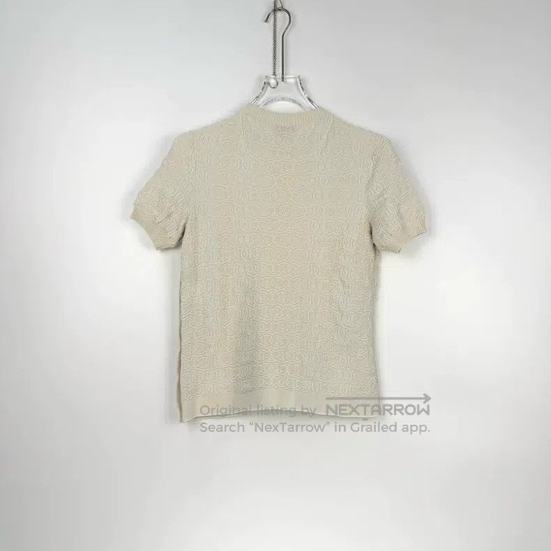 Chanel Chanel Beige full logo short-sleeved knitwear Size XS / US 0-2 / IT 36-38 - 4 Thumbnail
