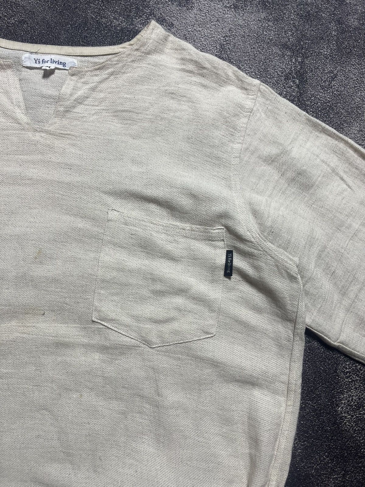 Y's for Men Y’s for living by yohji yamamoto vneck pocket tshirt Size US M / EU 48-50 / 2 - 7 Thumbnail