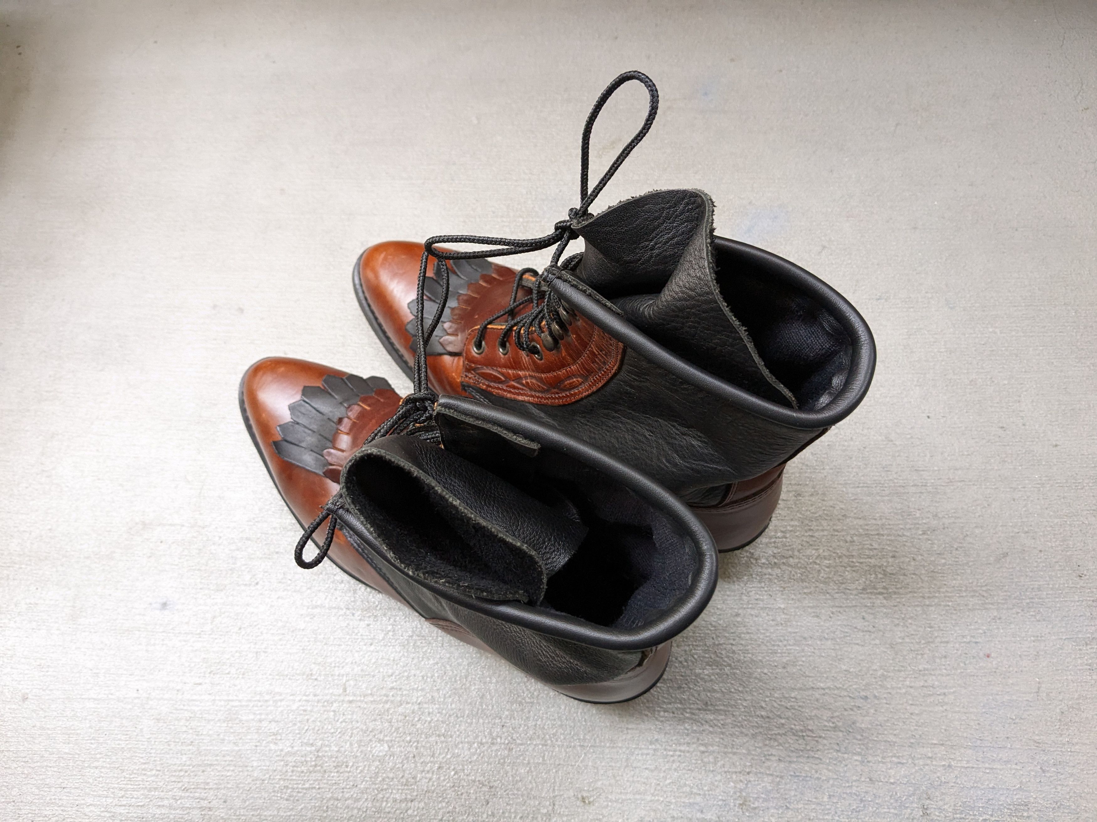 Durango Durango Cowboy Boots 9 EE Wide Brown Leather Combat Western Size US 9 / EU 42 - 12 Thumbnail
