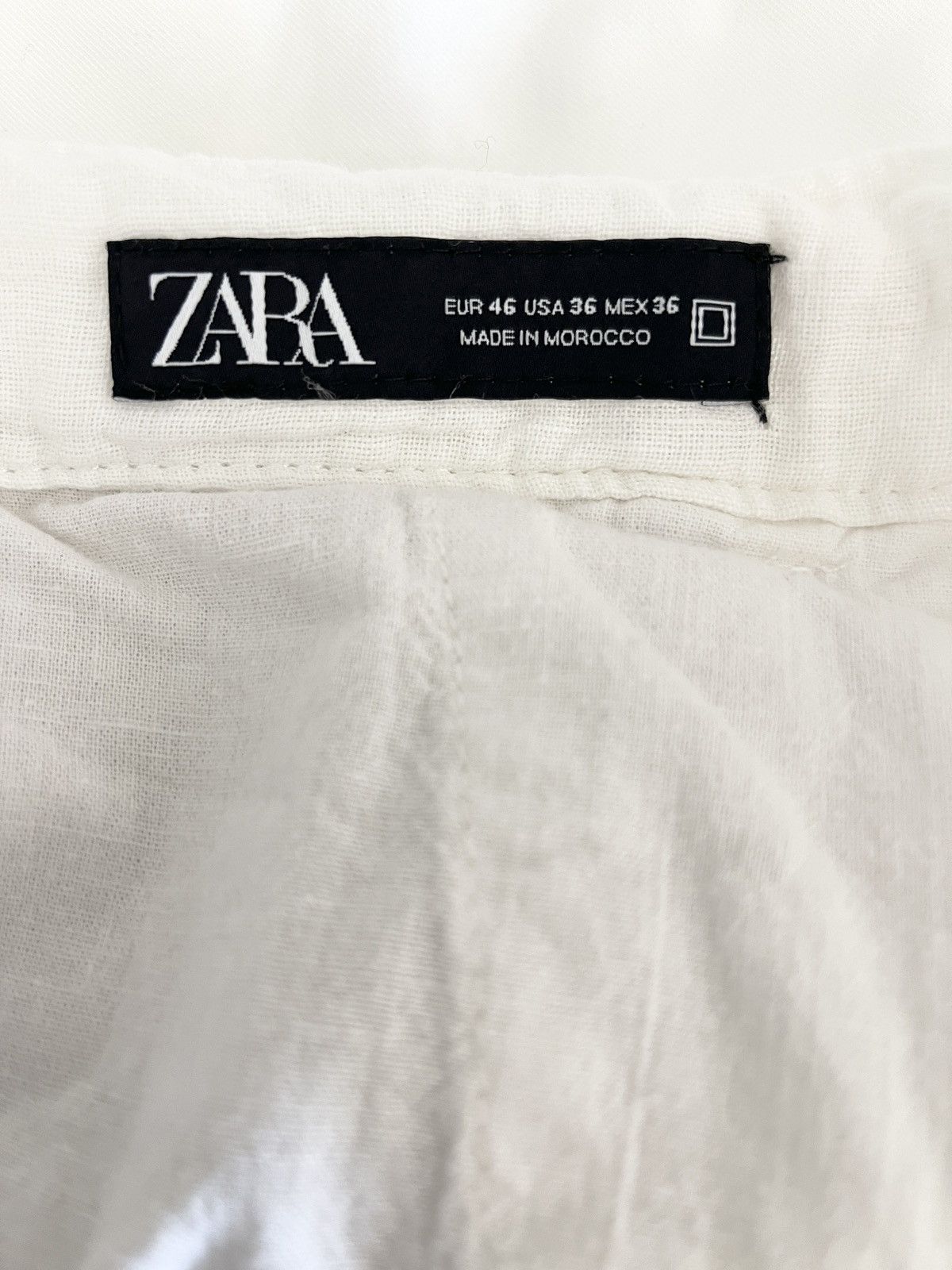Designer STEAL! Zara Drawstrings White Leisure Pants Size US 36 / EU 52 - 6 Thumbnail