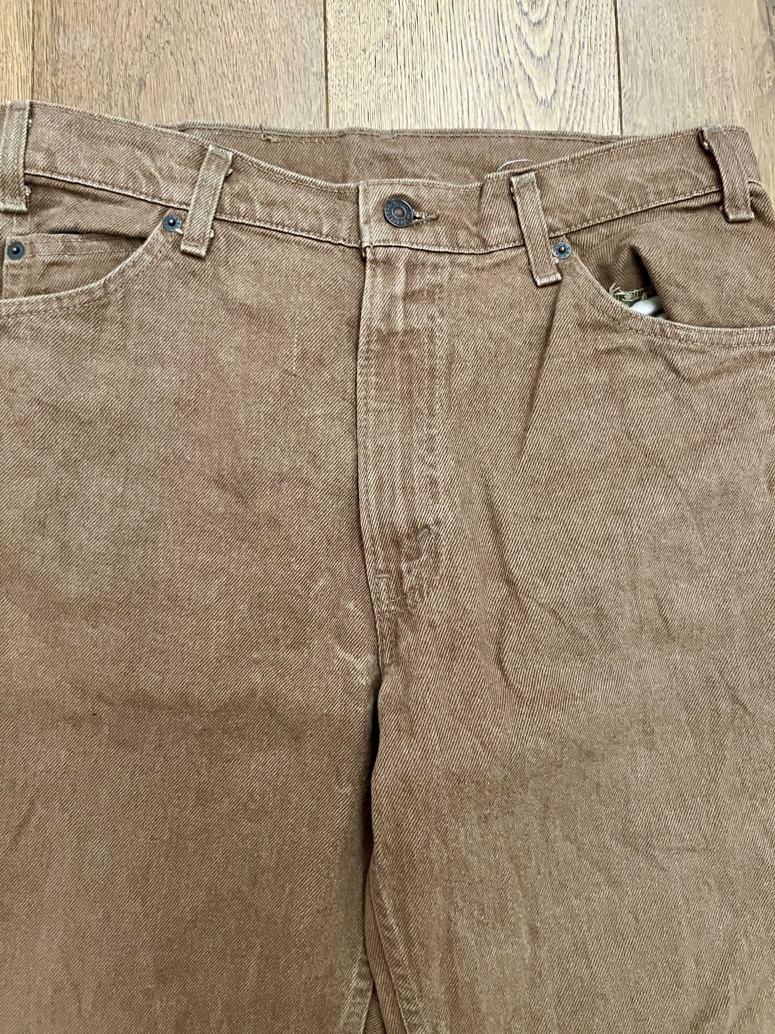 Levi's Vintage Clothing Vtg Levi’s 550 Made in USA Brown Denim Relaxed Fit 34x32 Size US 34 / EU 50 - 2 Thumbnail