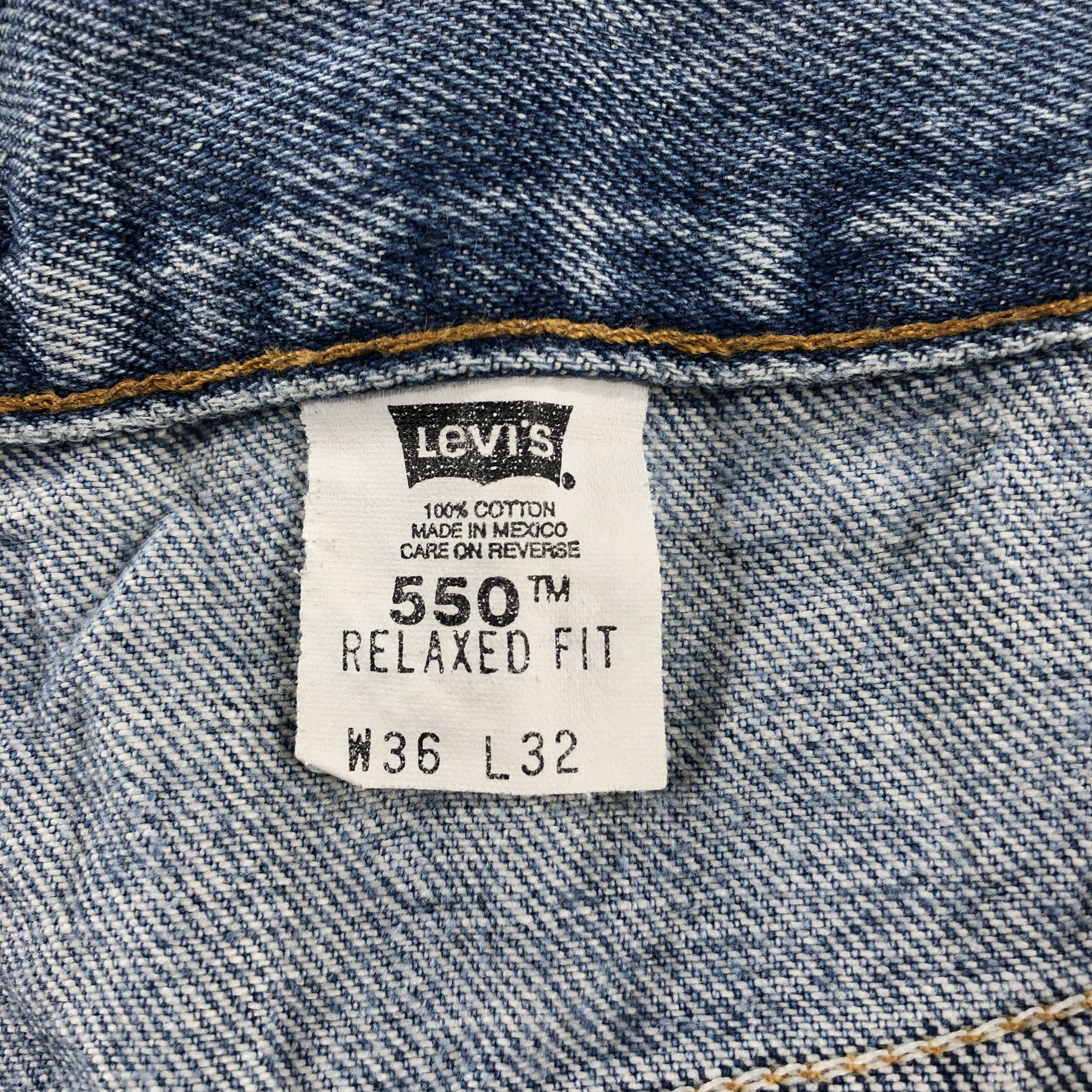 Levi's 90s Vintage Blue Wash Levis 550 Jeans-J2659 Size US 36 / EU 52 - 10 Thumbnail