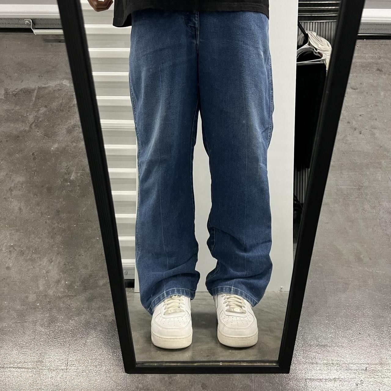Japanese Brand × Vintage Vintage Y2K/2000s Skater Style Medium Wash Denim Jeans! Size US 36 / EU 52 - 1 Thumbnail
