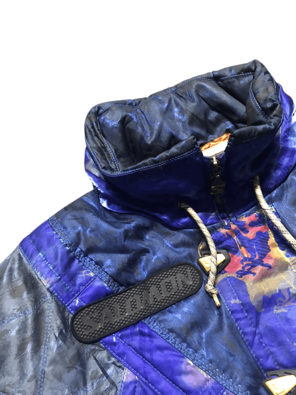 Salomon Vintage SALOMON FRANCE SKI GEAR AOP Winter Jacket Size US L / EU 52-54 / 3 - 5 Thumbnail