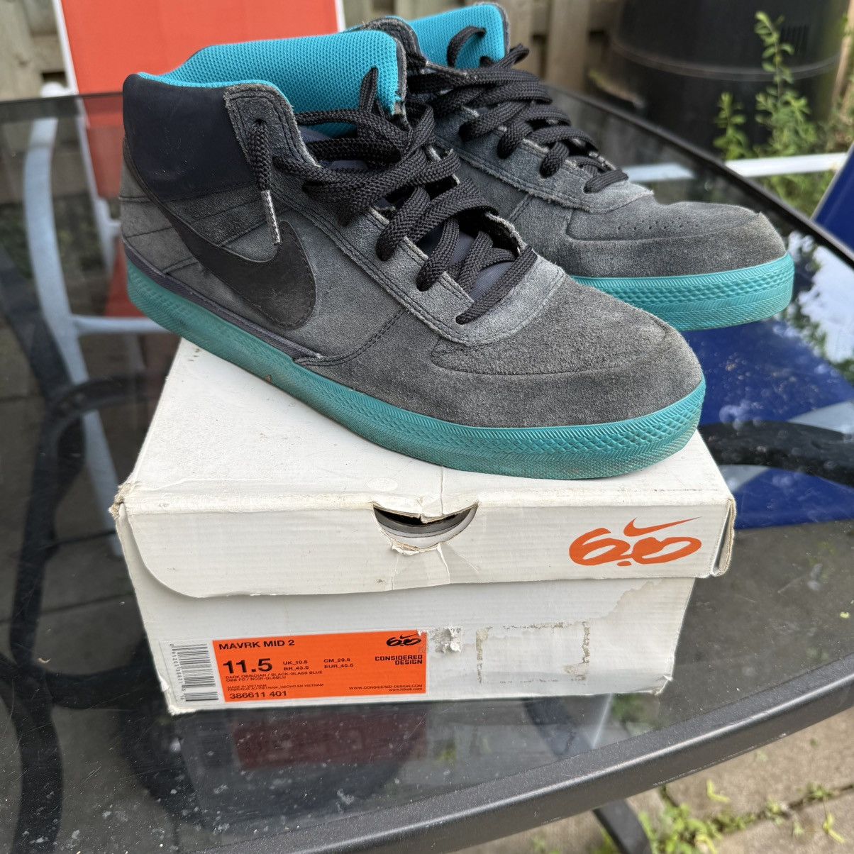 Nike Nike SB 6.0 Mavrk Mid 2 Men's Sk8 Obsidian/Black/Glass Blue Size US 11.5 / EU 44-45 - 1 Thumbnail