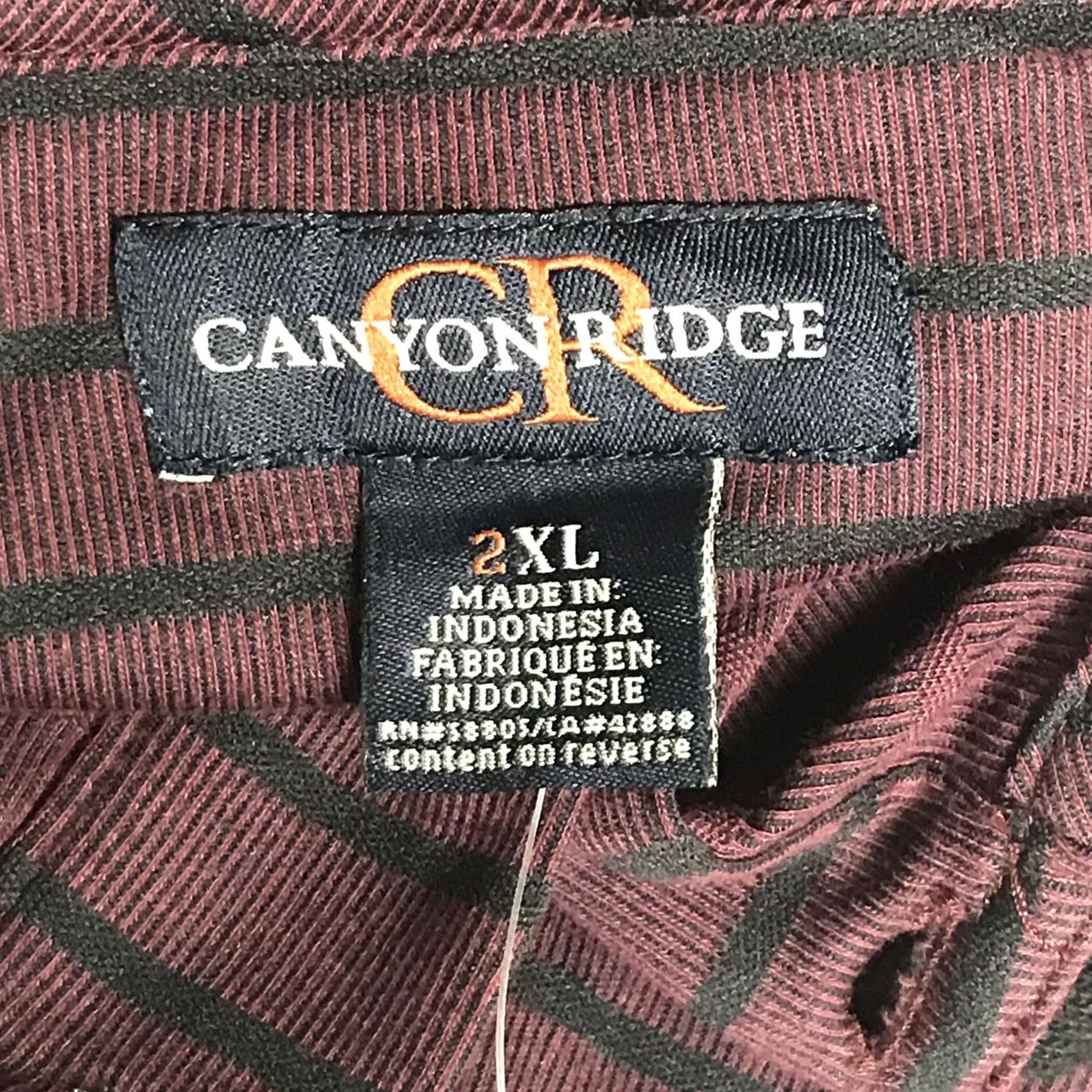 Vintage Canyon Ridge Men Stripe 1/4 Button Casual Long Sleeve Rugby Jersey Shirt 2XL Size US XXL / EU 58 / 5 - 3 Thumbnail