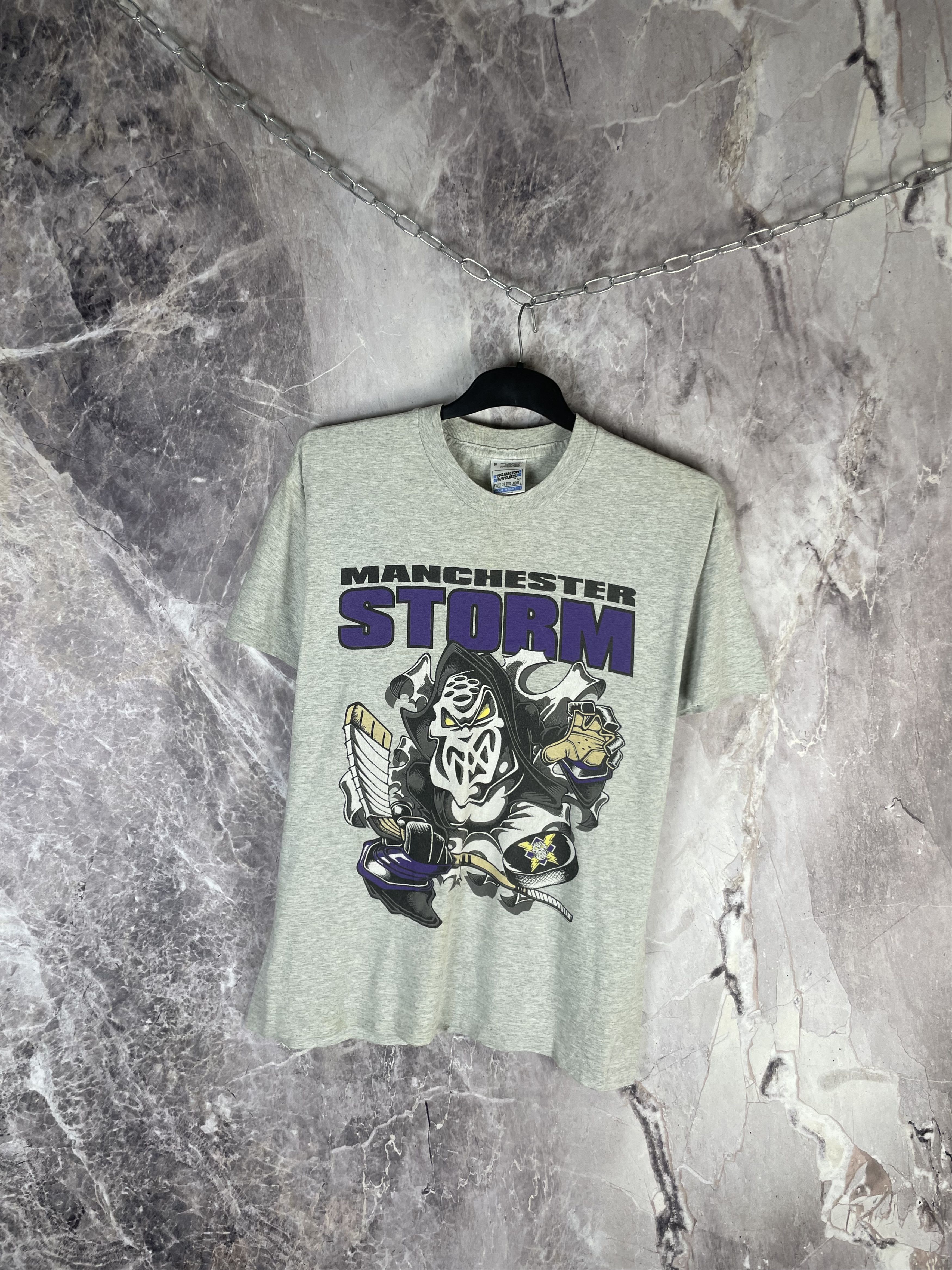 NHL Vintage 1995 1996 Manchester Storm Hockey T-shirt Size US M / EU 48-50 / 2 - 2 Thumbnail