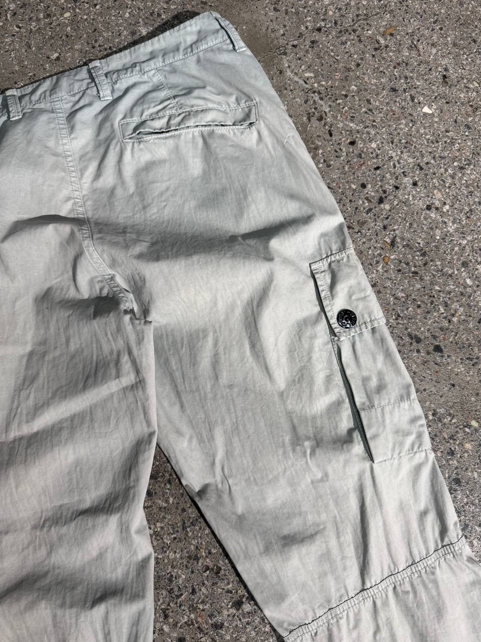 Stone Island Stone Island Garment Dyed Light Blue Cargo Pants Size US 33 - 3 Thumbnail