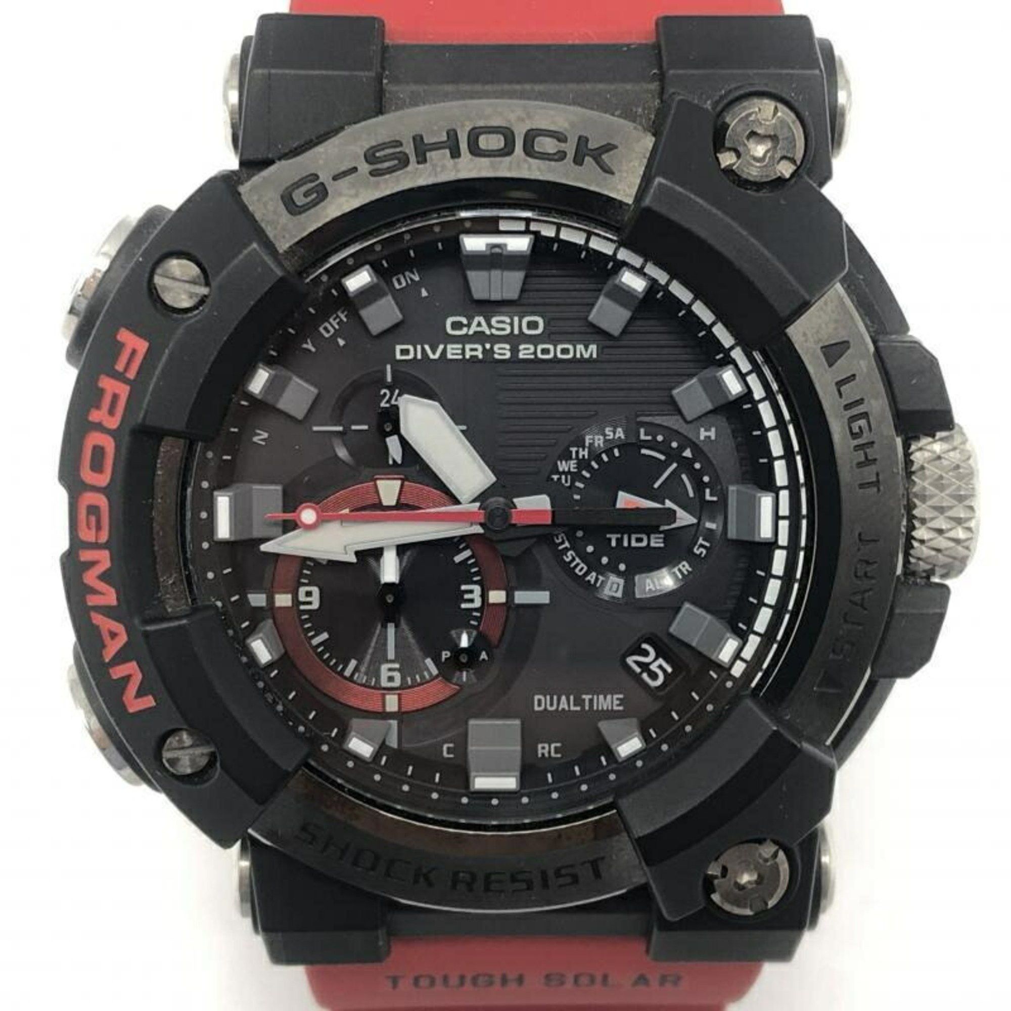 image of Casio G-Shock Frogman Gwf-A1000 Wristwatch Black Red Casio G-Shock Frogman, Women's