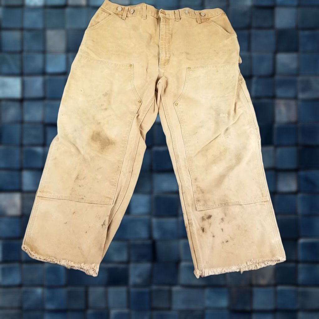 Carhartt Carhartt Double Knee Pants Logger Cut 42x27 Brown Grunge Workwear Mens Size US 42 / EU 58 - 1 Thumbnail