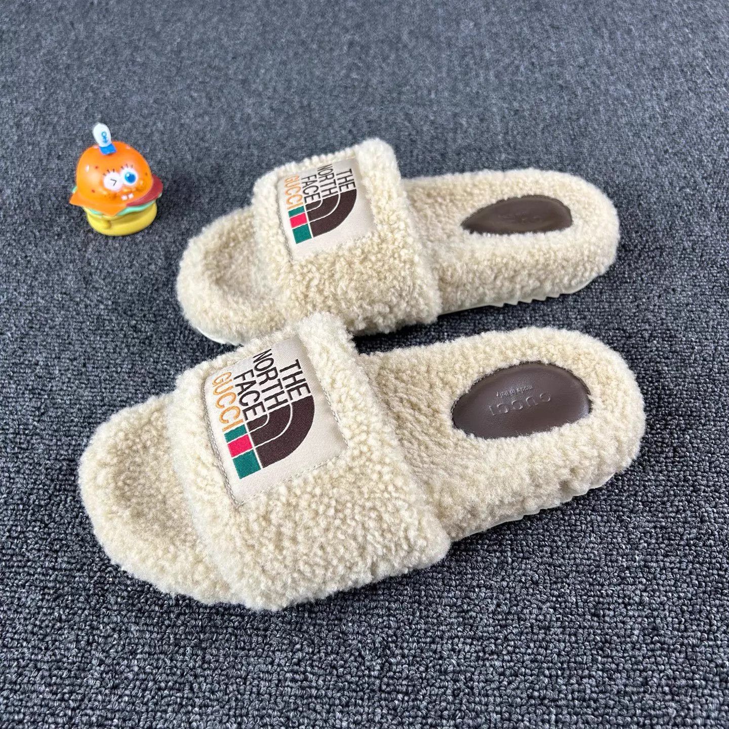 Gucci TNF x Gucci Plush Slippers Women's 37 New Size US 6.5 / IT 36.5 - 1 Thumbnail