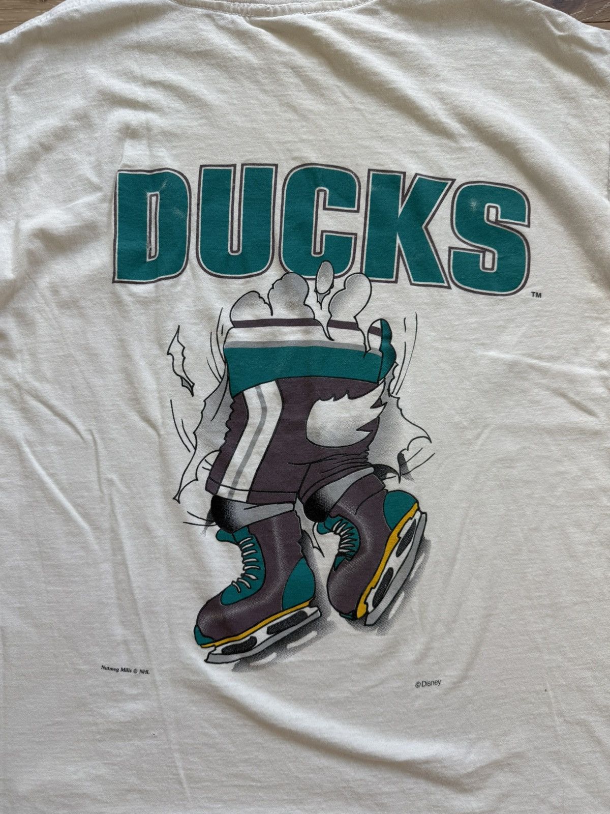 NHL Vintage 90s Mighty Ducks Anaheim NHL Hockey Disney Size US XL / EU 56 / 4 - 7 Thumbnail
