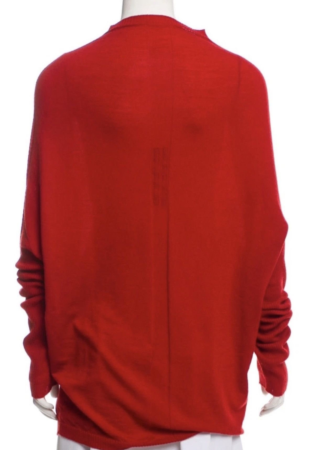 Rick Owens Rick Owens FW19 Larry Cardinal Red Virgin Wool Knit Sweater Size US M / EU 48-50 / 2 - 6 Thumbnail