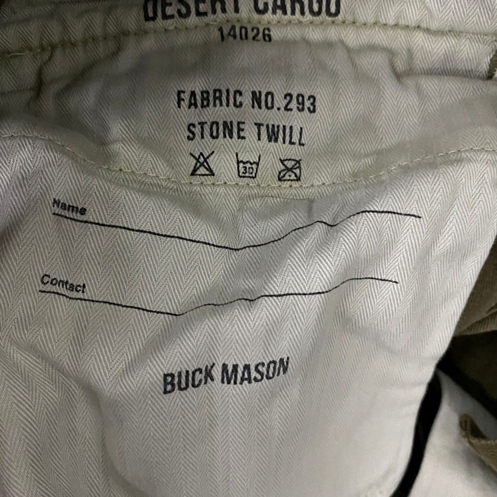 Buck Mason Buck Mason Pants Mens 34x30 Slim Fit Green Stone Twill Military Desert Cargo Size US 34 / EU 50 - 7 Thumbnail