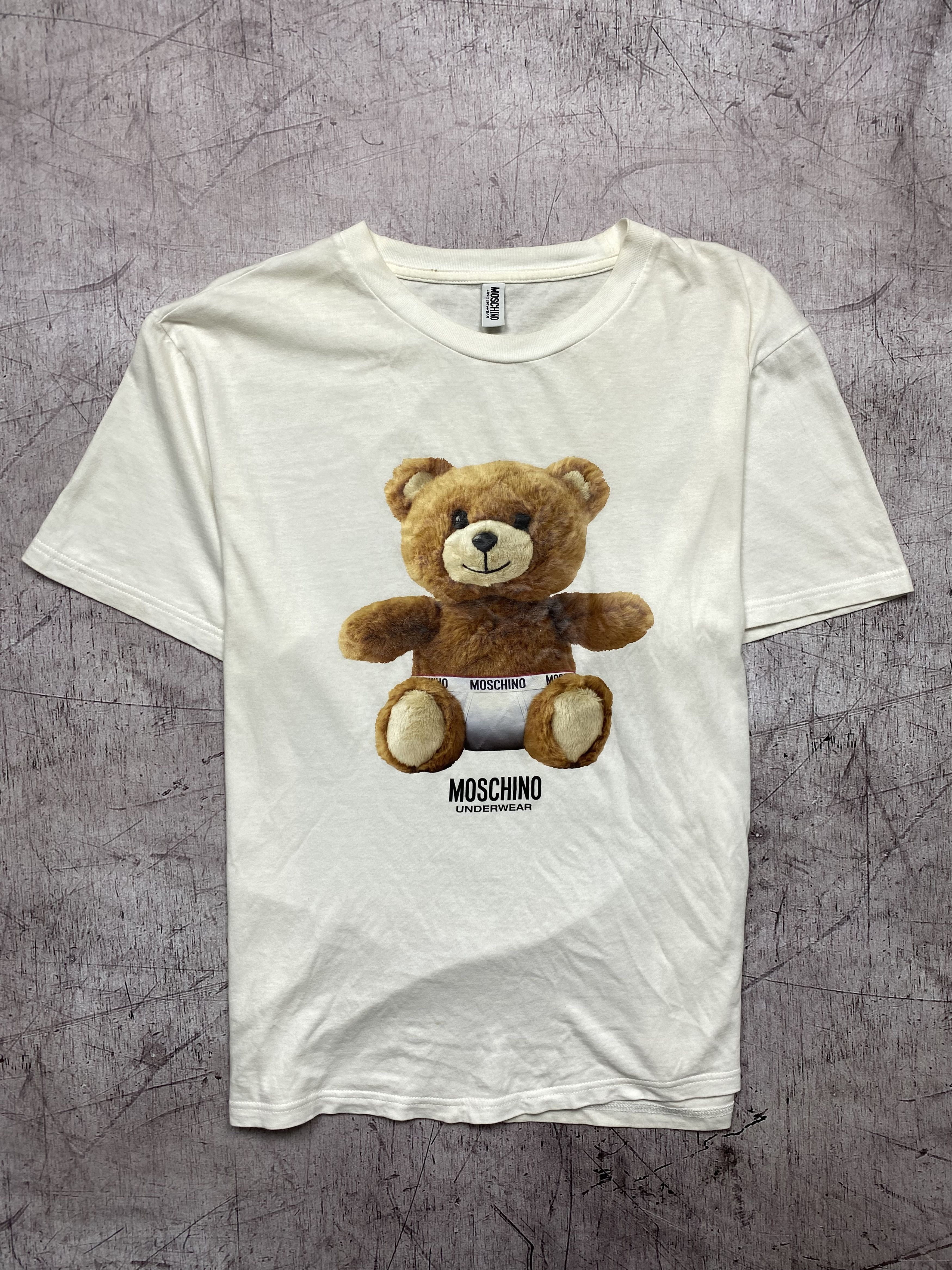 Moschino × Vintage Moschino Underwear Vintage Mens Crew Neck T-Shirt y2k Bear Size US M / EU 48-50 / 2 - 1 Thumbnail