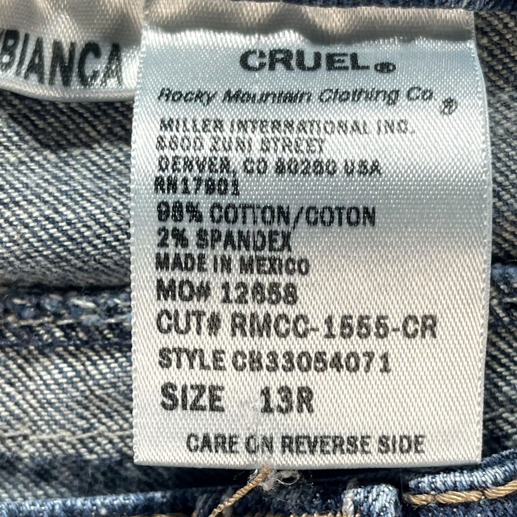 Vintage Cruel Girl Jeans Womens 13R Bianca Bootcut Stretch Embroidered Western Rodeo Denim Blue 32in Inseam Mid Rise Pockets Zipper Mens? Size 34" / US 12 / IT 48 - 5 Thumbnail