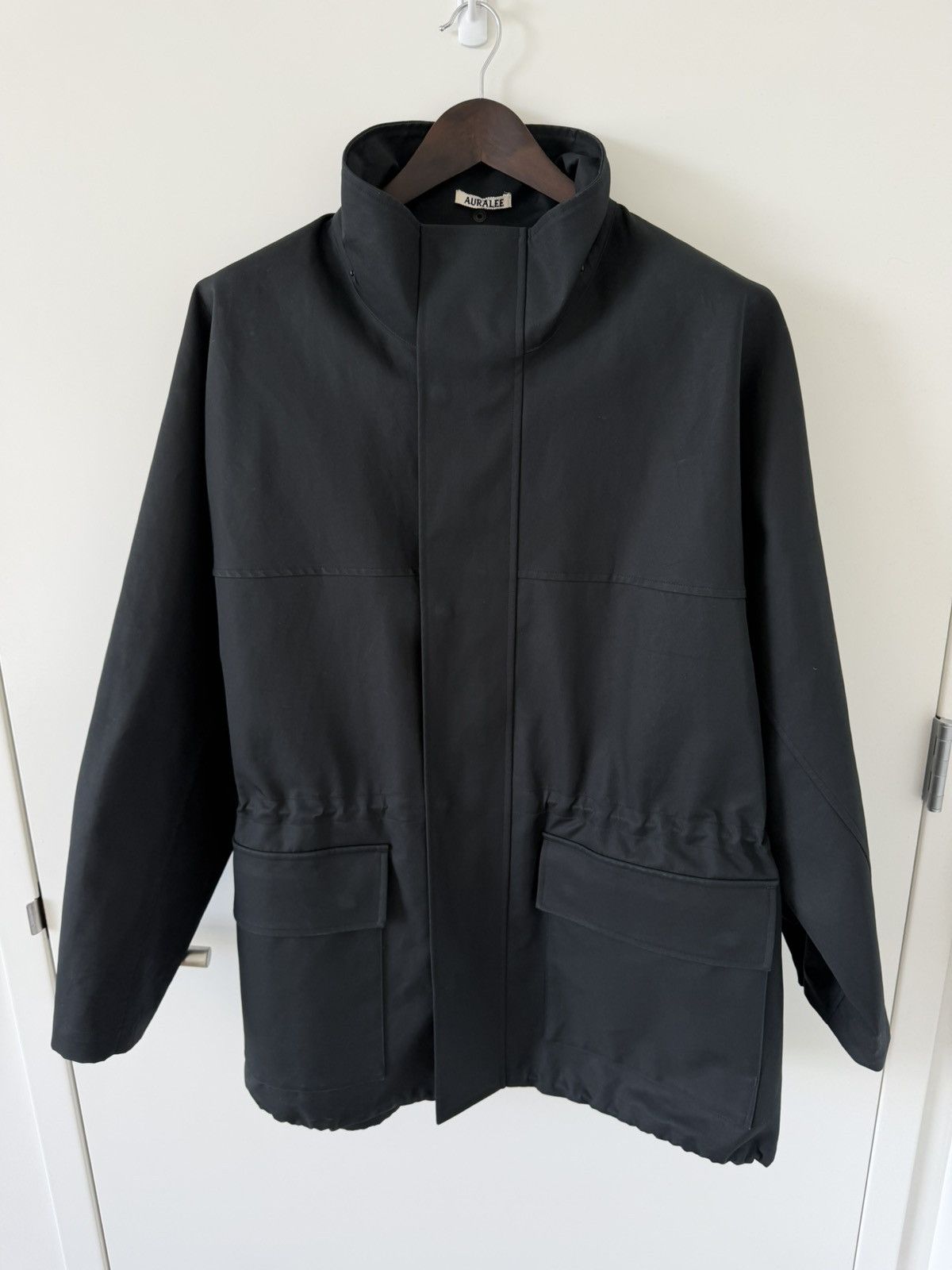 Auralee Auralee Navy Rain Coat High Density Gabardine Blouson $1425 Size US M / EU 48-50 / 2 - 2 Thumbnail