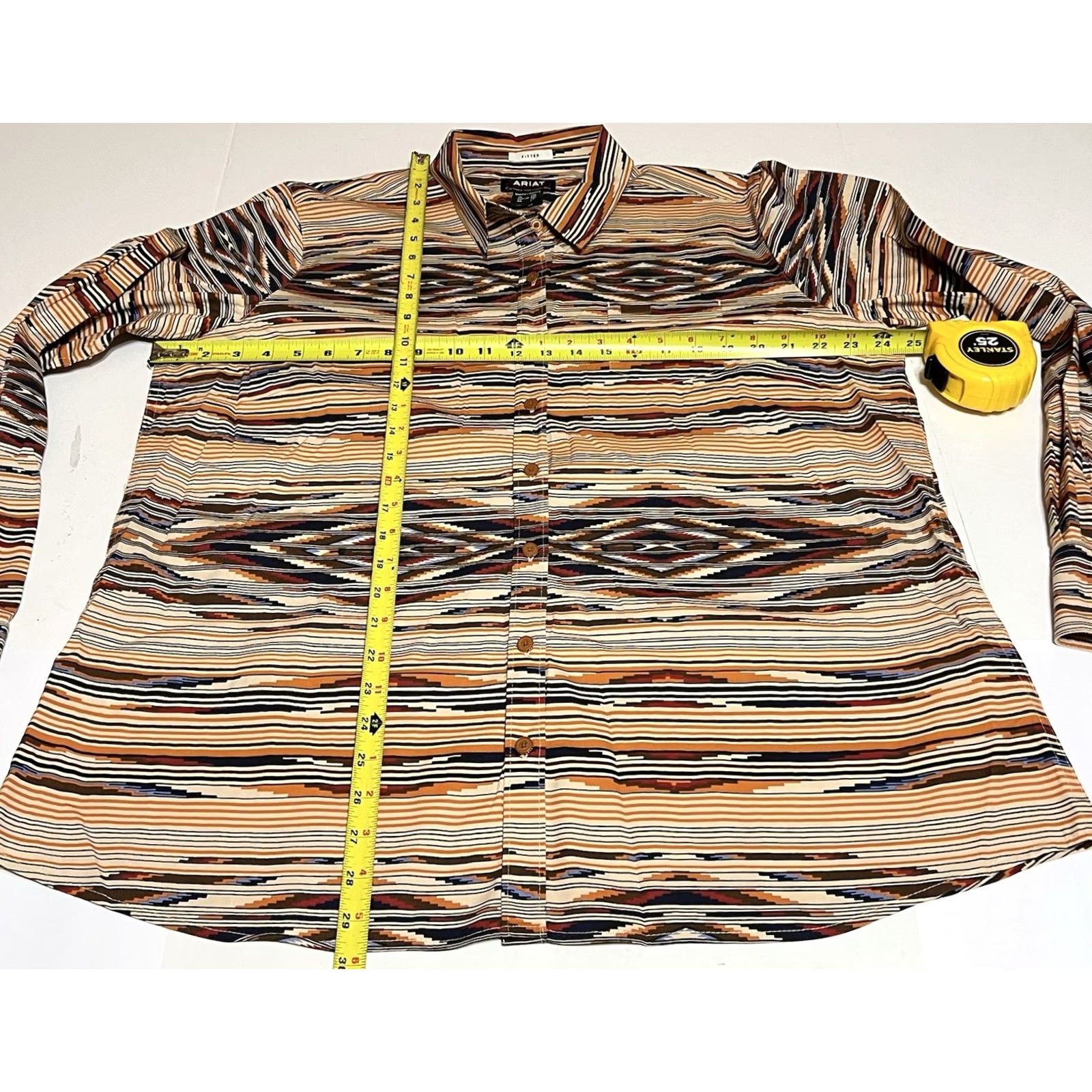 Ariat Ariat Womens Button Shirt XXL Western Aztec Long Sleeve Fitted Kirb y Size XXL / US 16-18 / IT 52-54 - 4 Thumbnail