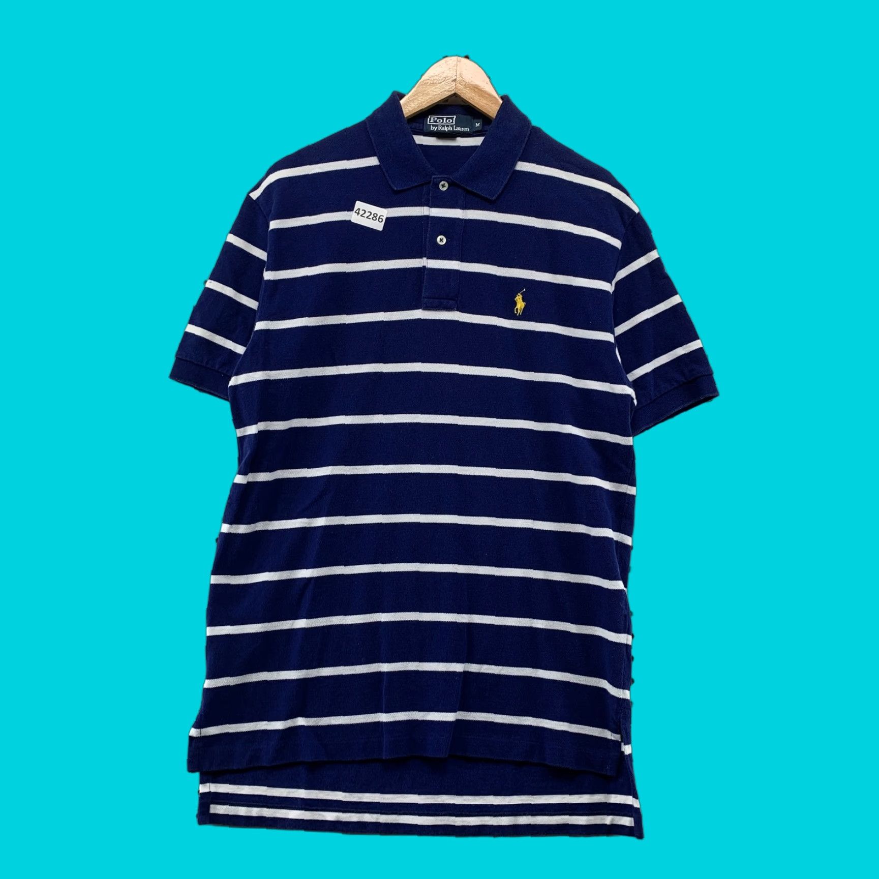Polo Ralph Lauren Shirt Mens M Navy Blue Short Sleeve Pony Preppy Polo Shirt Adult Medium Navy Blue 90s Real?