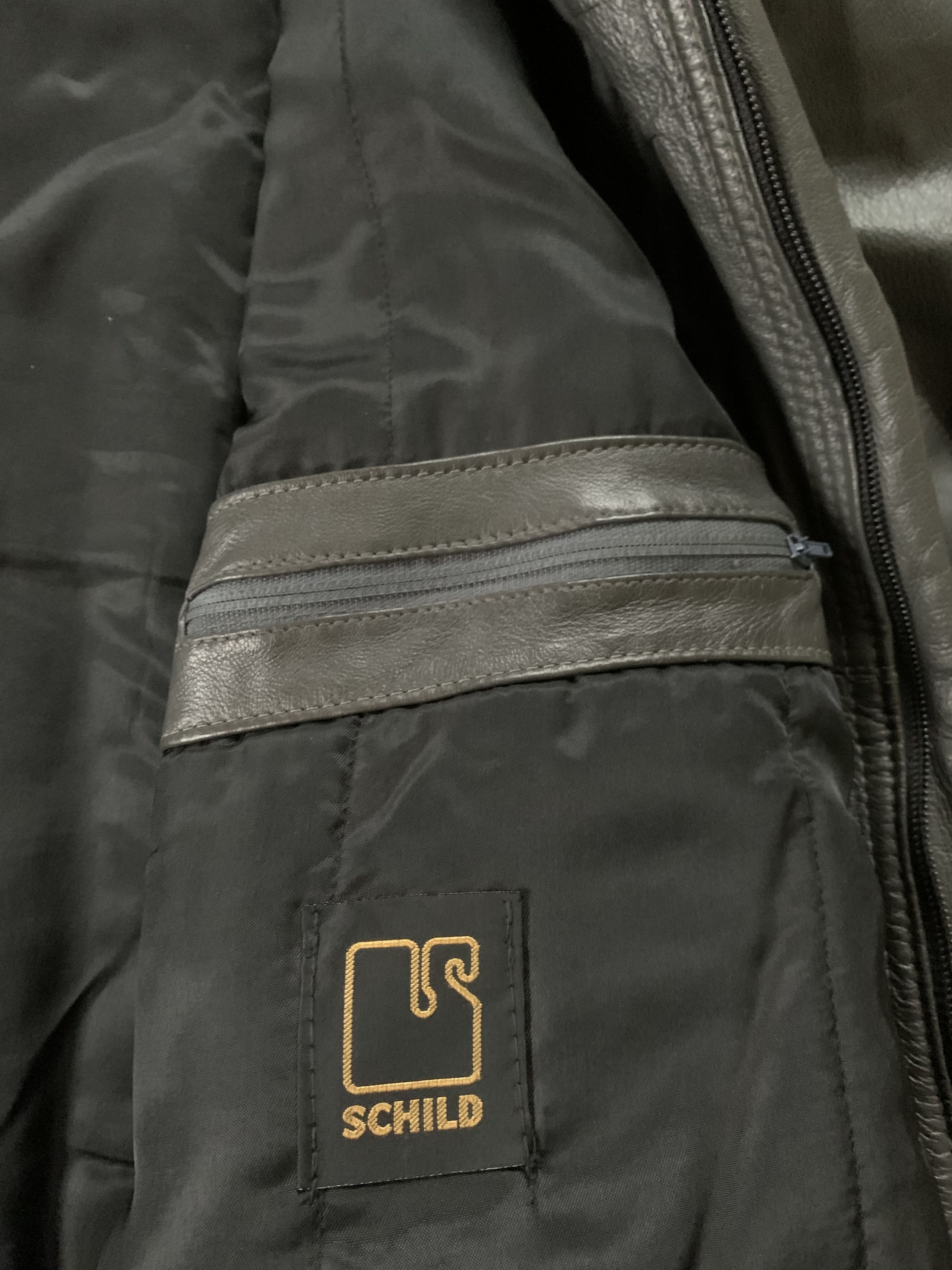 Genuine Leather × Vintage Rare Schild Vintage Grey Soft Leather Jacket Size US XL / EU 56 / 4 - 7 Thumbnail