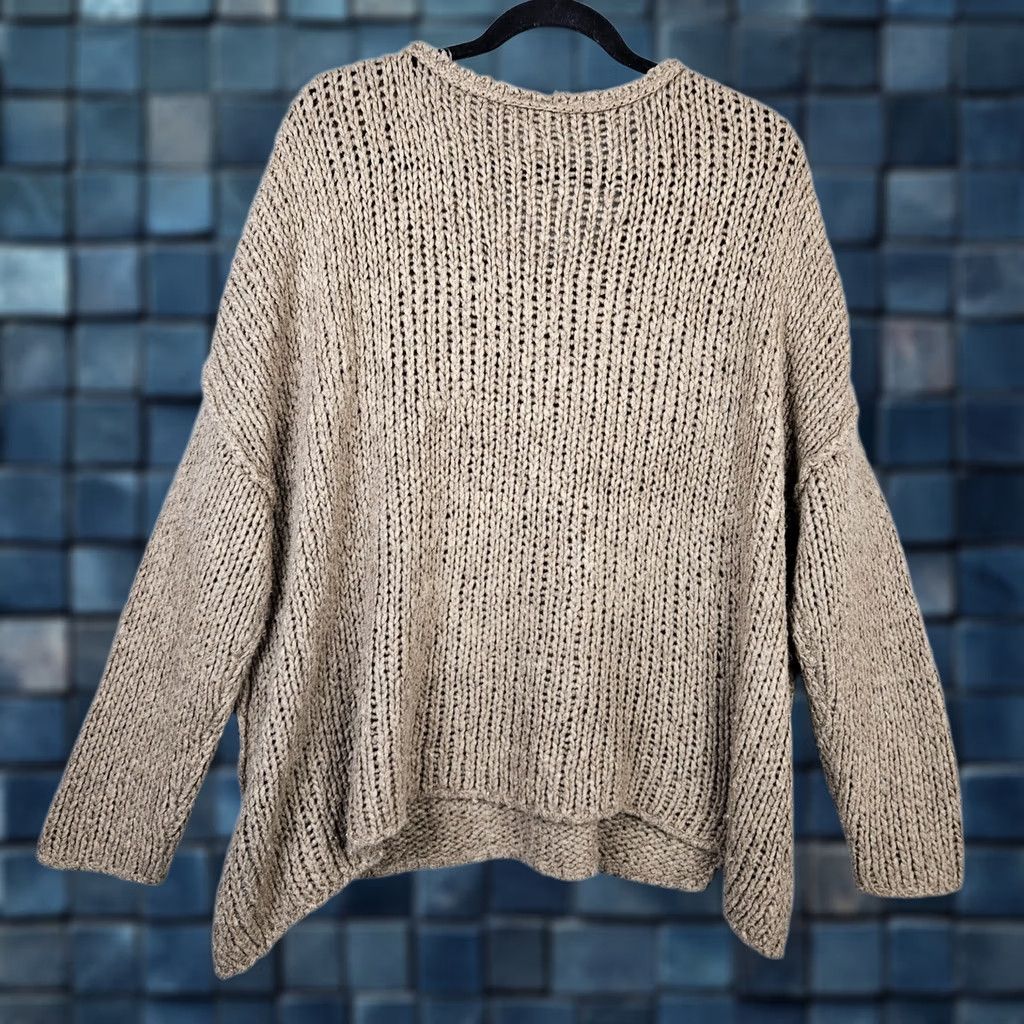 Free People Free People Brown Relax Fit Round Neck Sweater Cardigan Women S Knit Wool Acrylic Regular Size S Size S / US 4 / IT 40 - 1 Thumbnail
