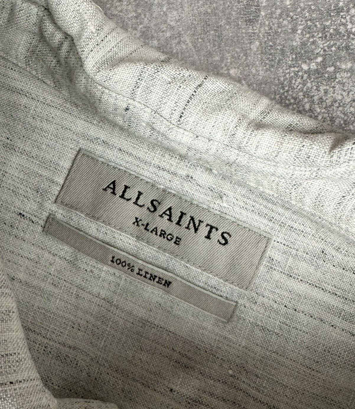 Allsaints Allsaints Oheka Linen Shirt Button Up Size US XL / EU 56 / 4 - 6 Thumbnail