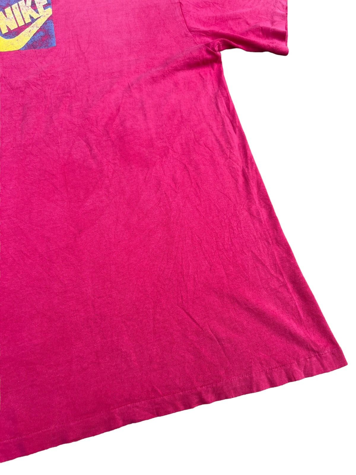 Nike Vintage 90s Nike Grey Tag Jordan Distress Sun Fade Pink tee Size US M / EU 48-50 / 2 - 15 Thumbnail
