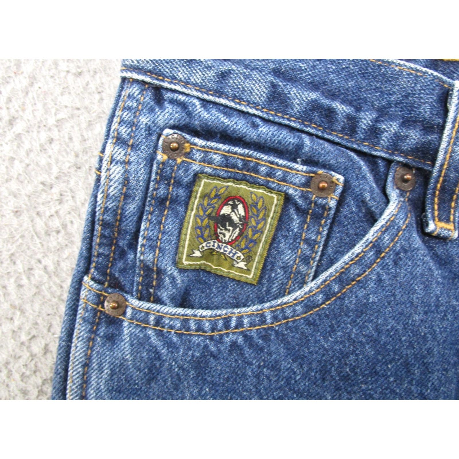 Denime Cinch Denim Jeans 31x32 Blue Regular Fit 5-Pocket Western Cowboy Workwear Mens Jeans Size US 31 - 4 Thumbnail