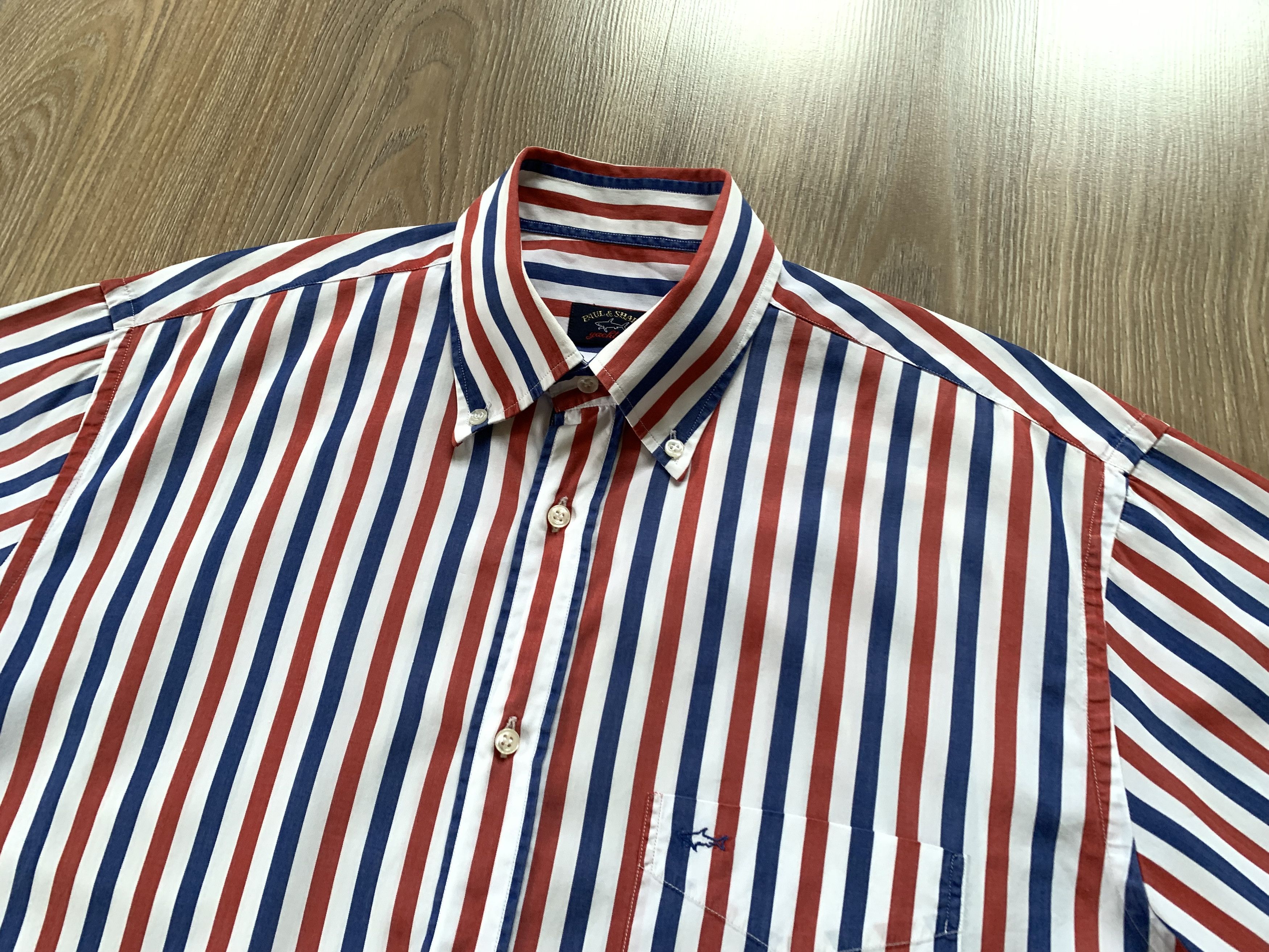 Paul & Shark Vintage Paul & Shark Yachting Cotton Stripe Shirt Size US M / EU 48-50 / 2 - 4 Thumbnail