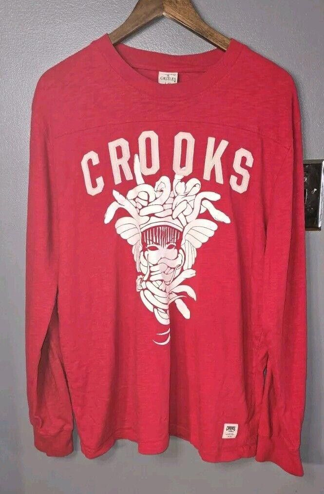 Crooks & Castles Crooks & Castles Medusa Red Long Sleeve Shirt Large Men's Size US XL / EU 56 / 4 - 1 Thumbnail