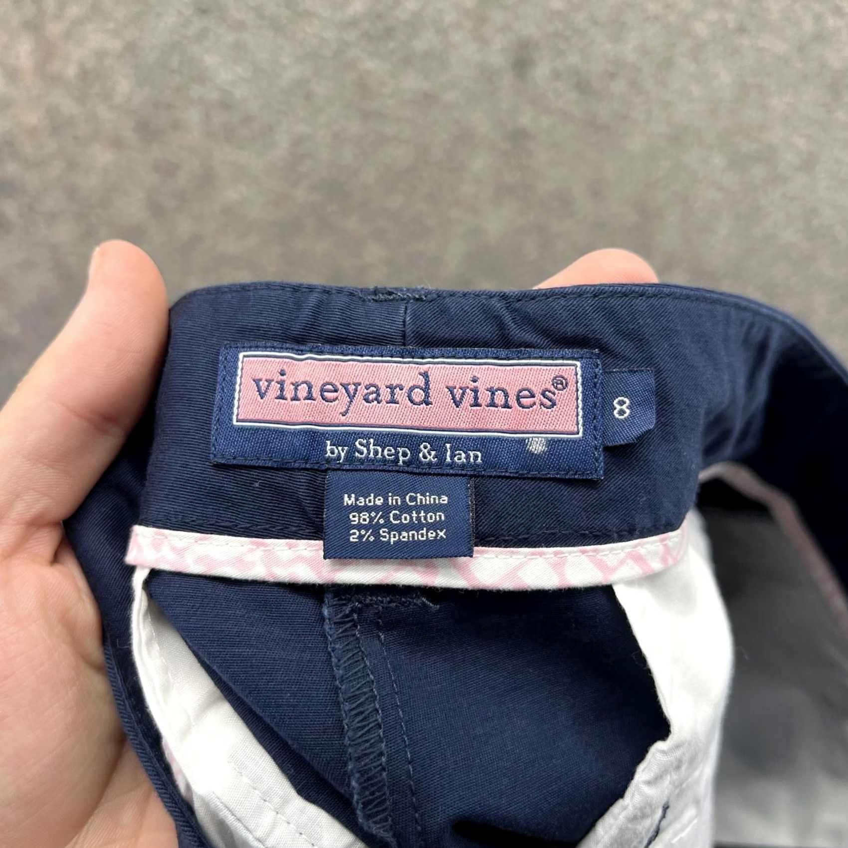 Vineyard Vines Vineyard Vines Shorts Womens 8 Blue Chino Twill Stretch Flat Front Casual Size 30" / US 8 / IT 44 - 2 Thumbnail