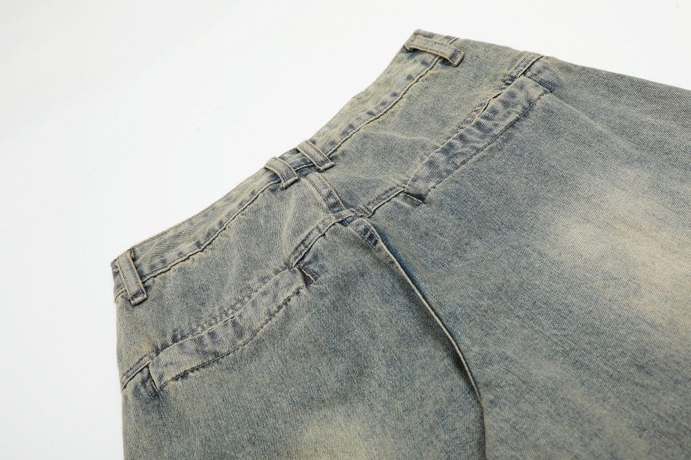 Vintage Distressed washed punk men's loose wide-leg scimitar jeans Size US 32 / EU 48 - 4 Thumbnail