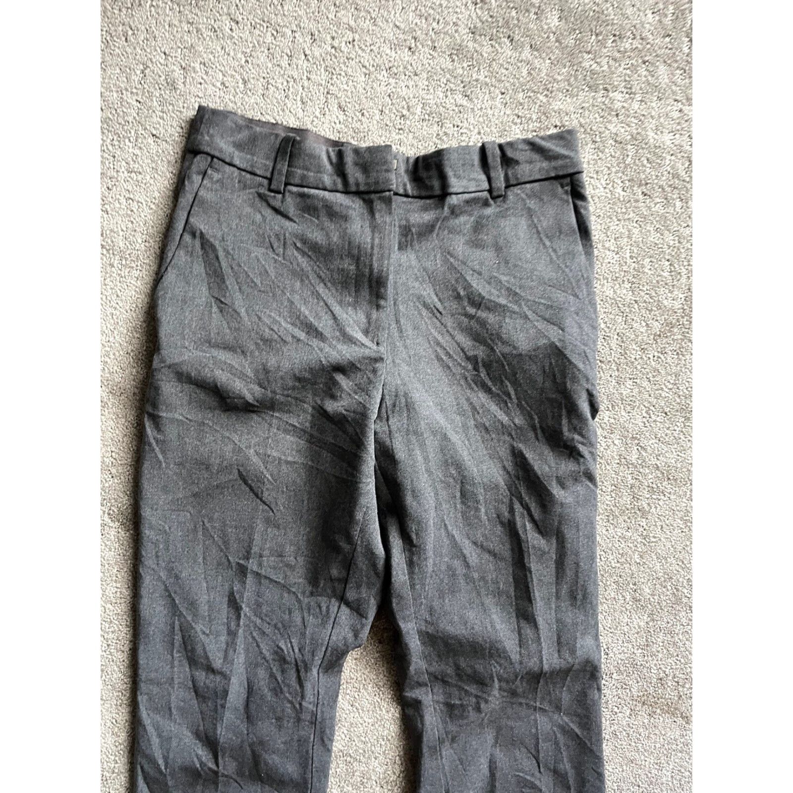 H&M H&M Womens Pants Chino Style Skinny Leg 10 Dark Gray Pocket Design Button Zipper Cotton Blend Regular Womens 29 In Inseam Size 32" / US 10 / IT 46 - 4 Thumbnail