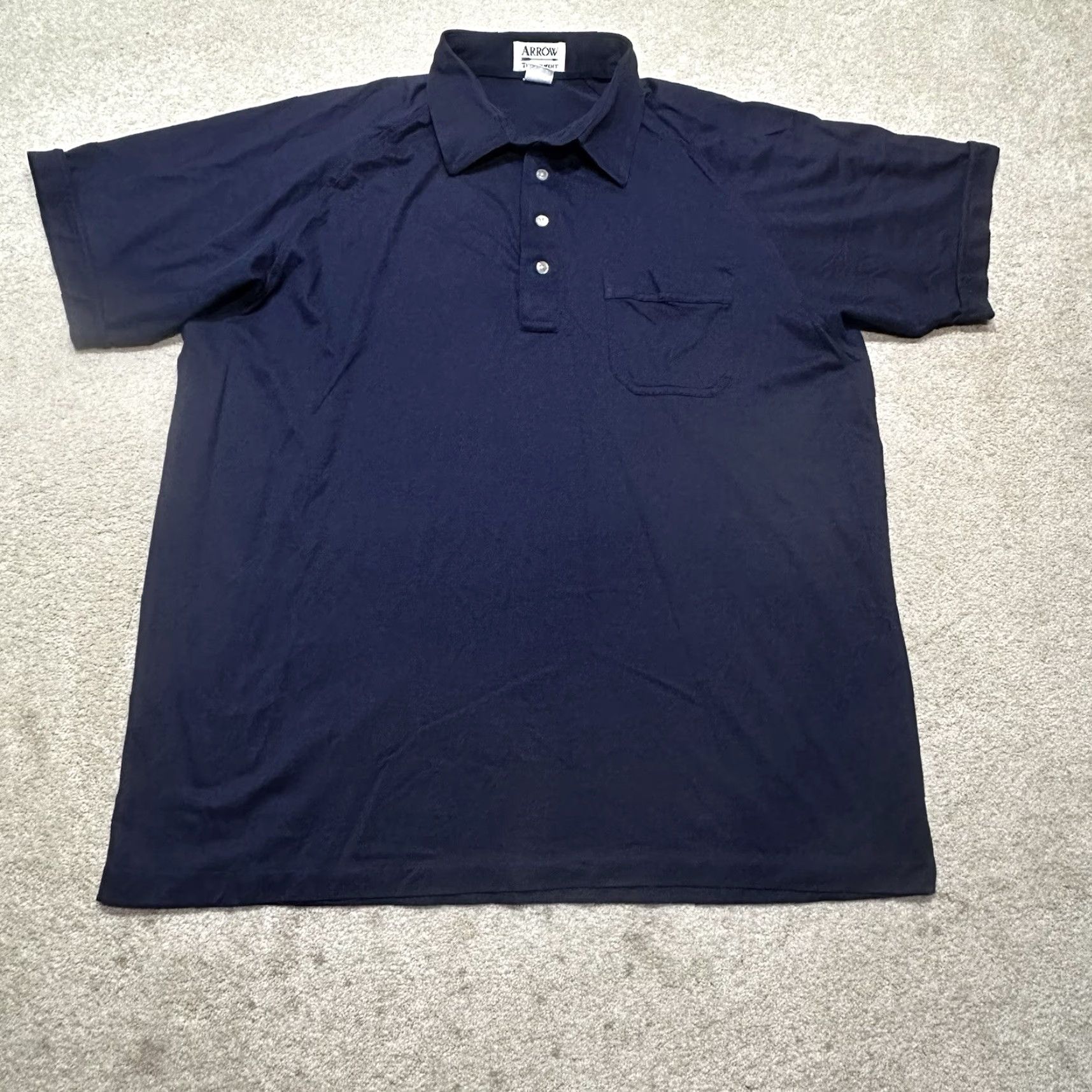 Arrow VINTAGE Arrow Tournament Polo Shirt Mens XL Blue 80s Polo Shirt XL Mens Blue 80s Size US XL / EU 56 / 4 - 2 Thumbnail